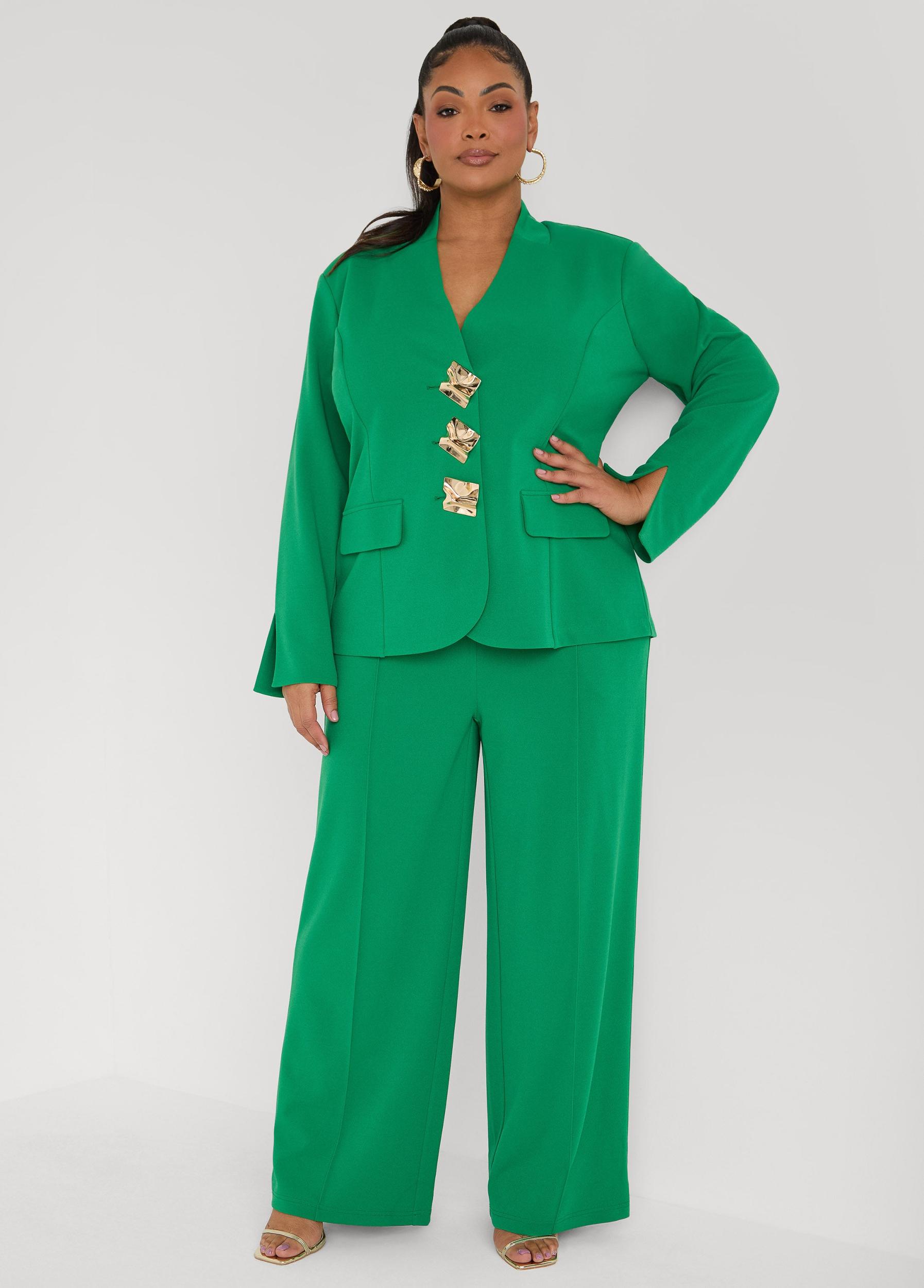 Hammered Button Blazer Product Image