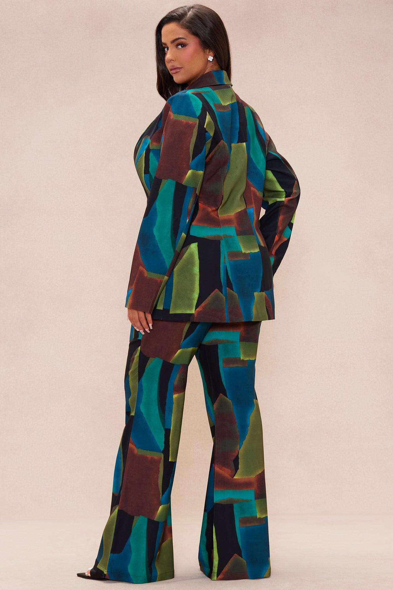 Mason Pant Suit Set - Blue/combo Product Image