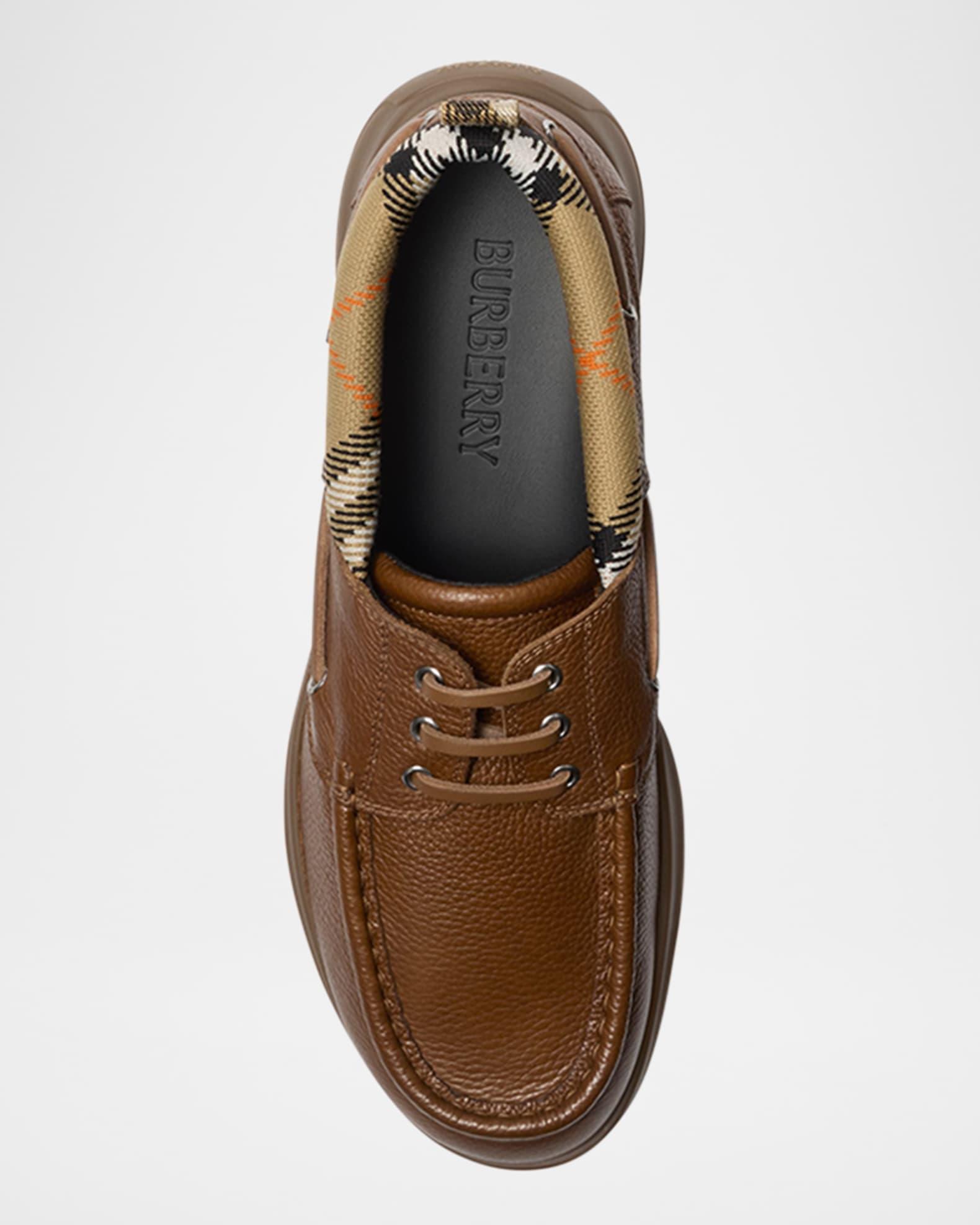 Men's Decker Leather Boat Shoes Product Image