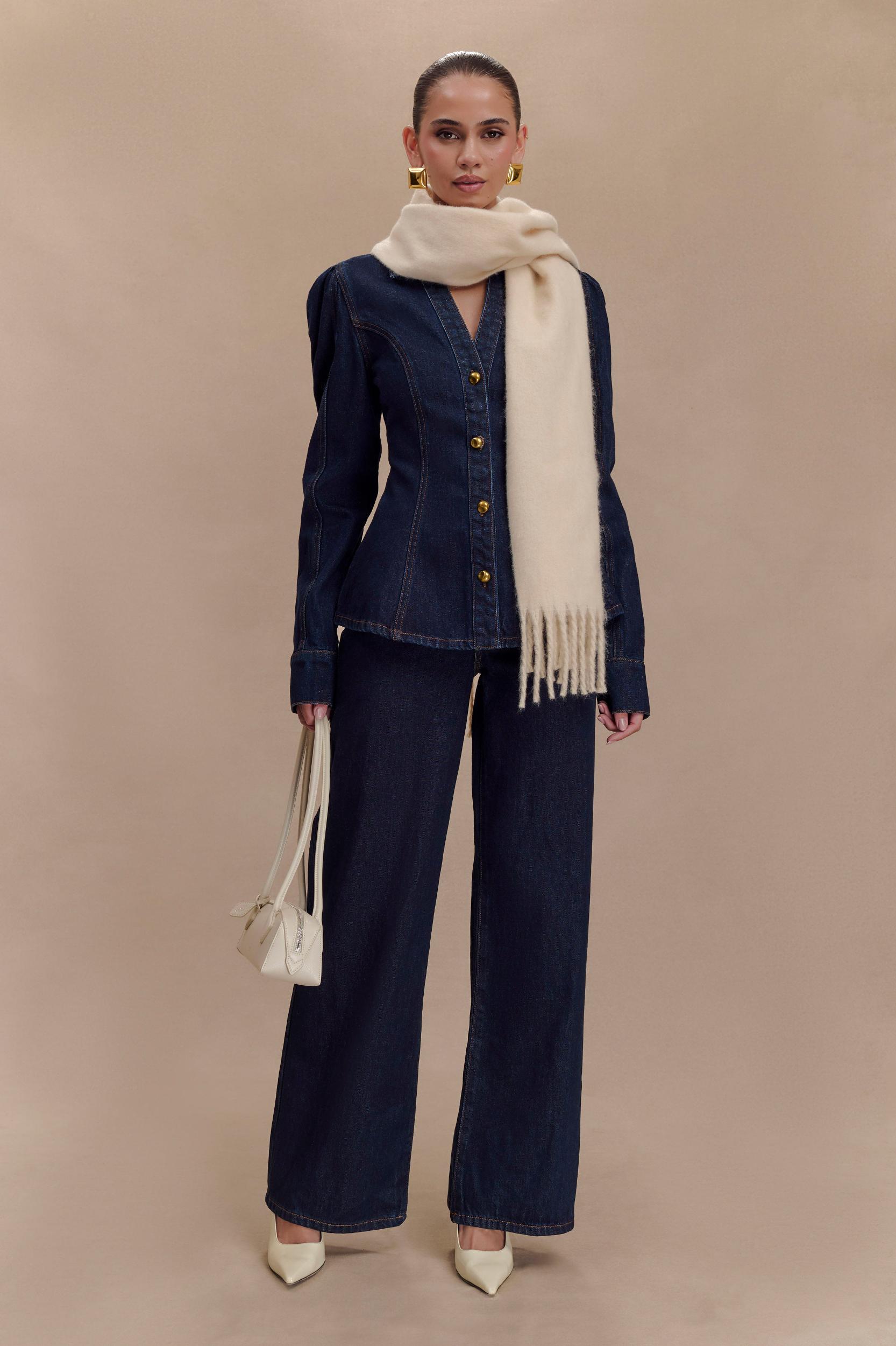 MESHKI Knit Scarf - Oat Product Image