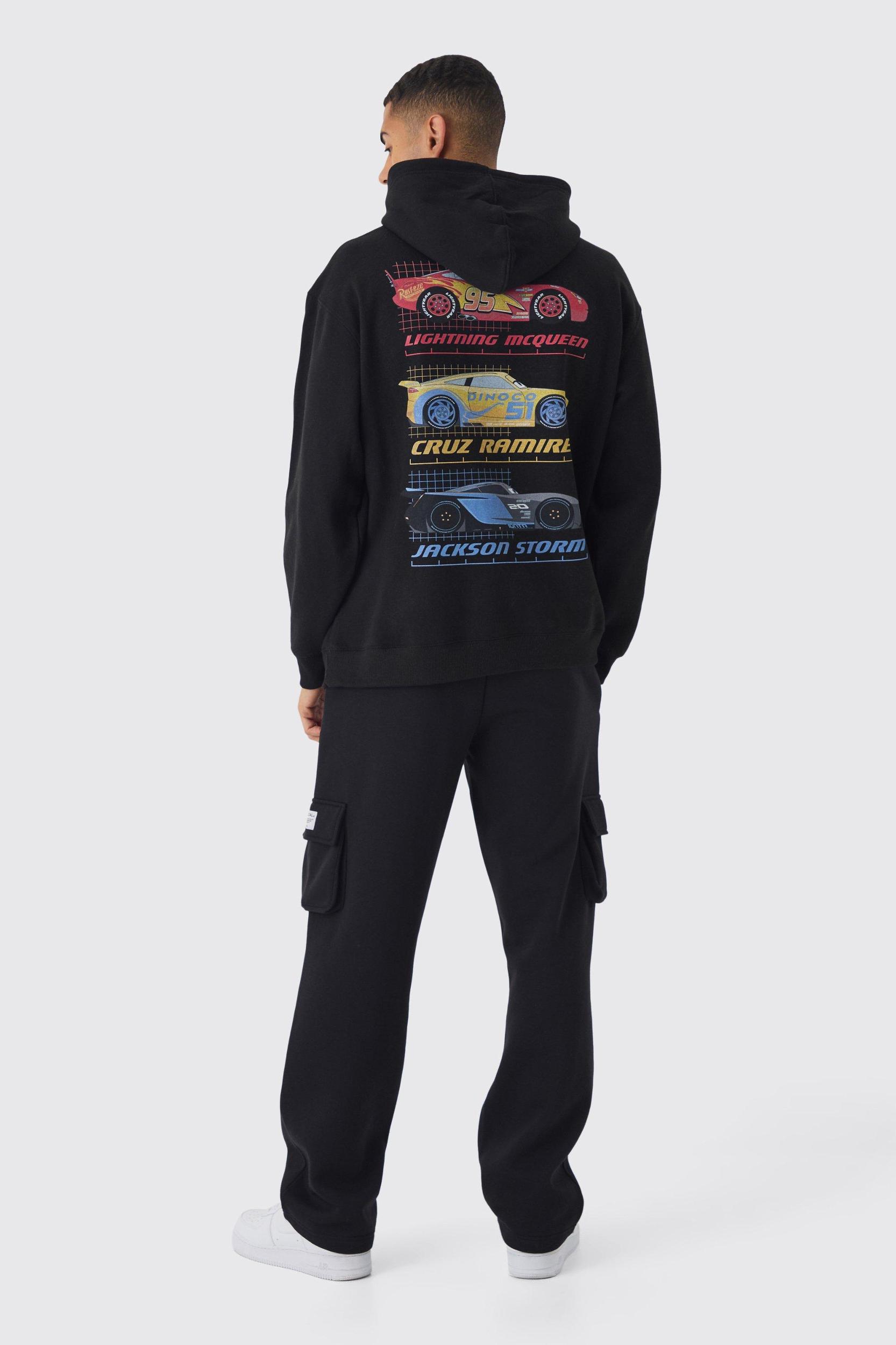 Oversized Disney Cars License Print Hoodie | boohooMAN USA Product Image