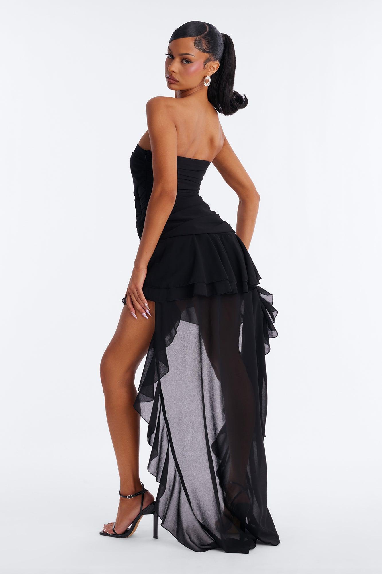 Big Flirt High Low Ruffle Dress - Black Female Product Image