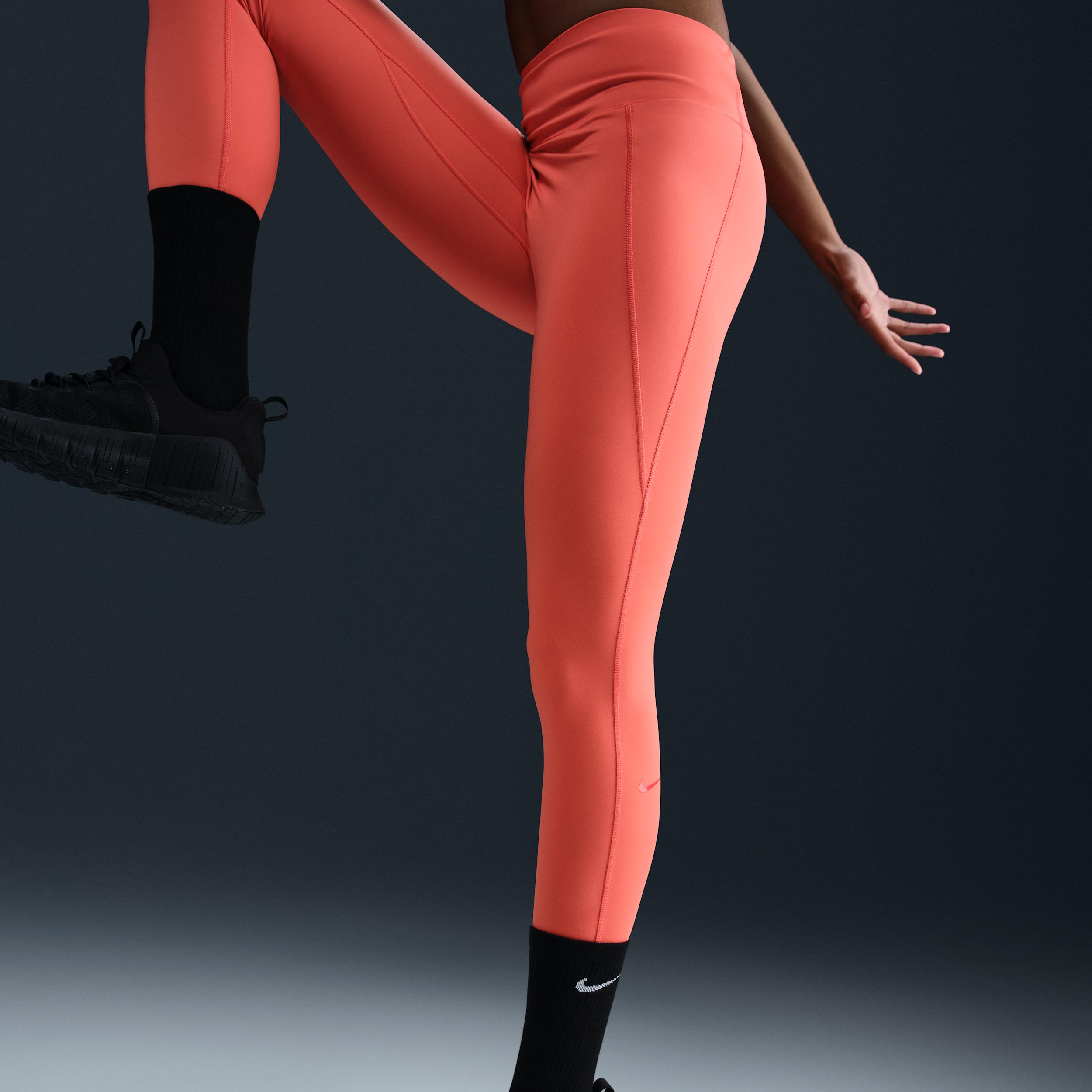 Nike Womens Universa High-Waisted 7/8 Leggings with No Front Seam | HQ6813-010 Product Image