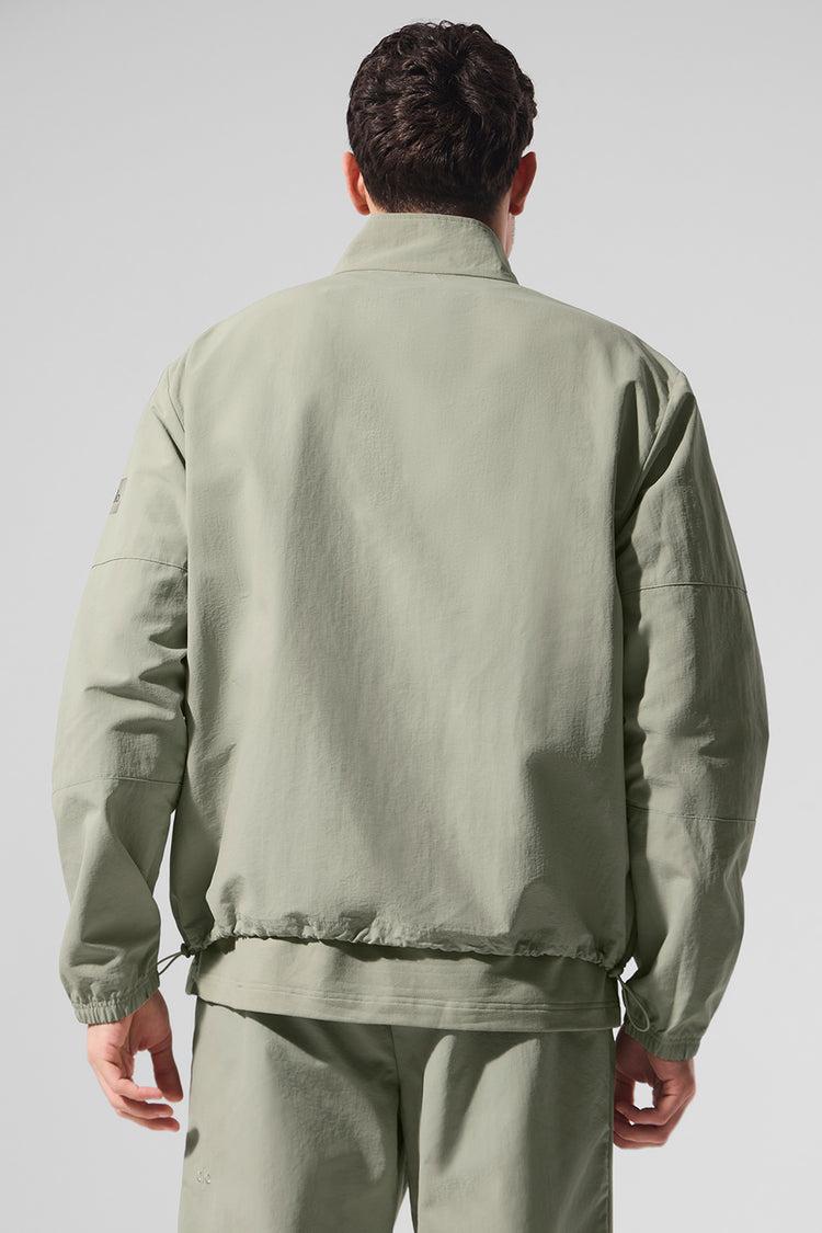 Light Weight Takeaway Track Pullover - Limestone Product Image