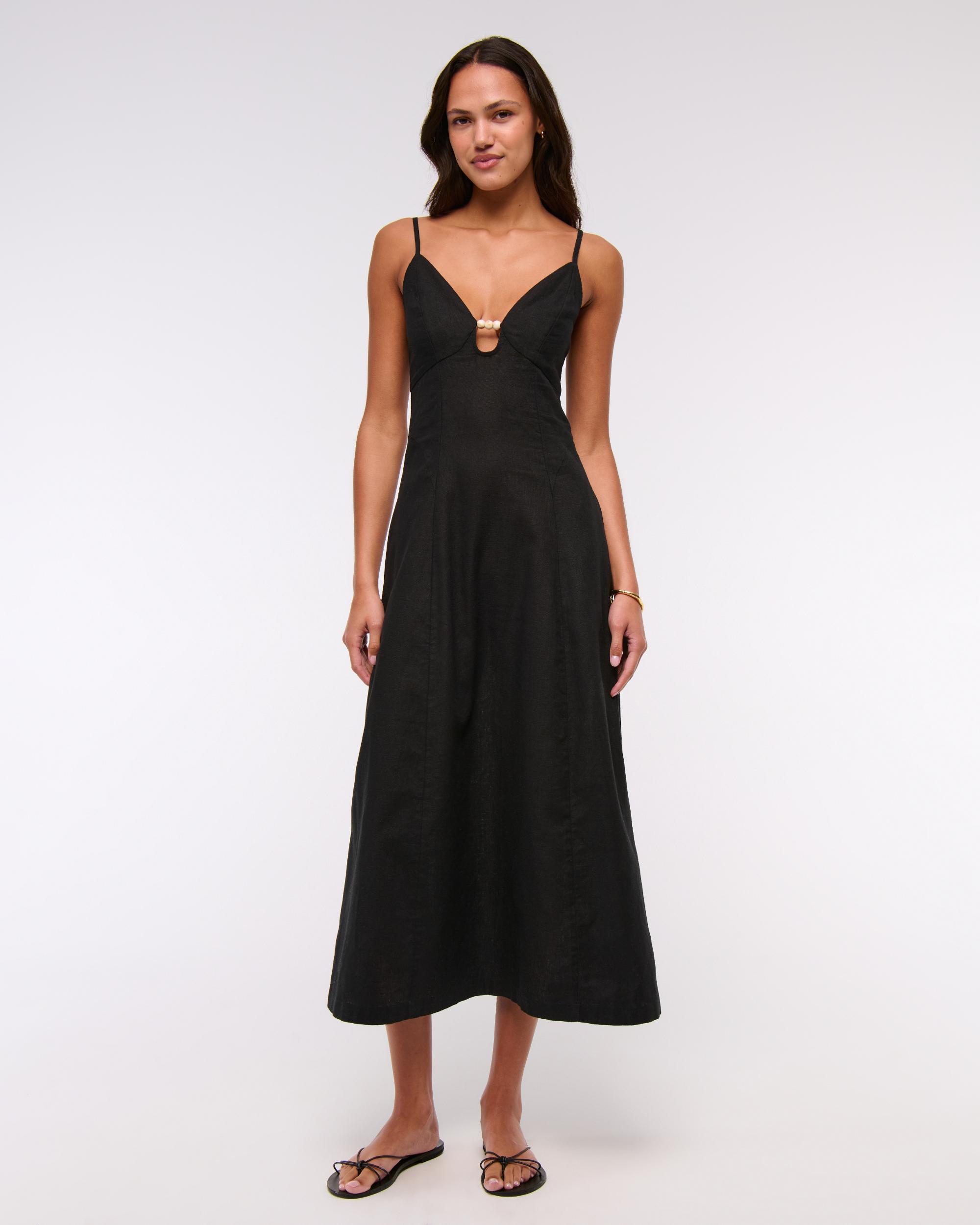 Beaded Flowy Midi Dress Product Image