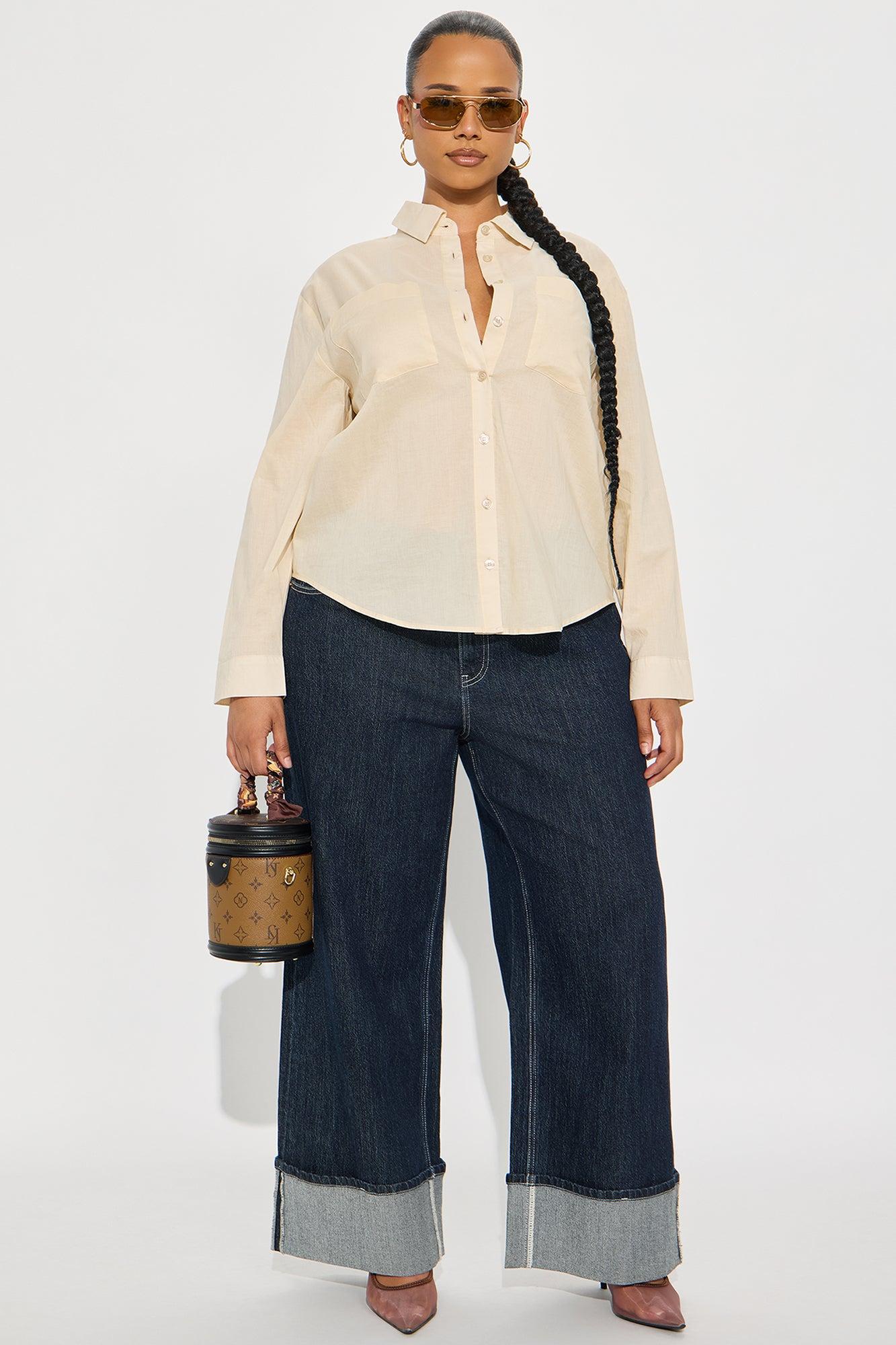 Simplicity Button Up Shirt - Taupe Product Image