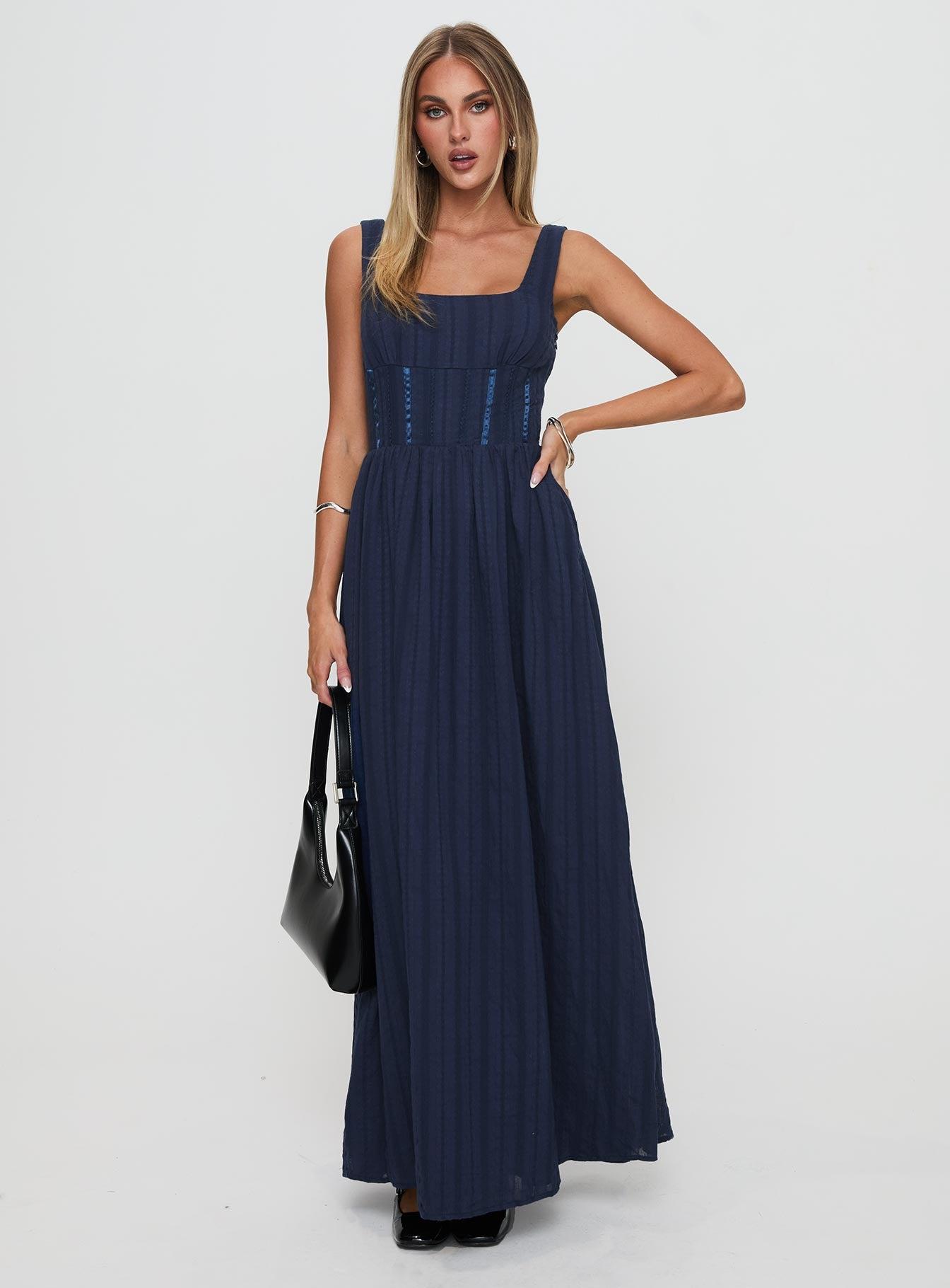 Lorinda Maxi Dress Navy Product Image