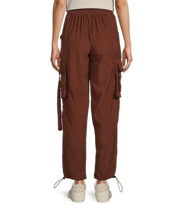 Angie Corduroy Solid Cargo Pants Product Image