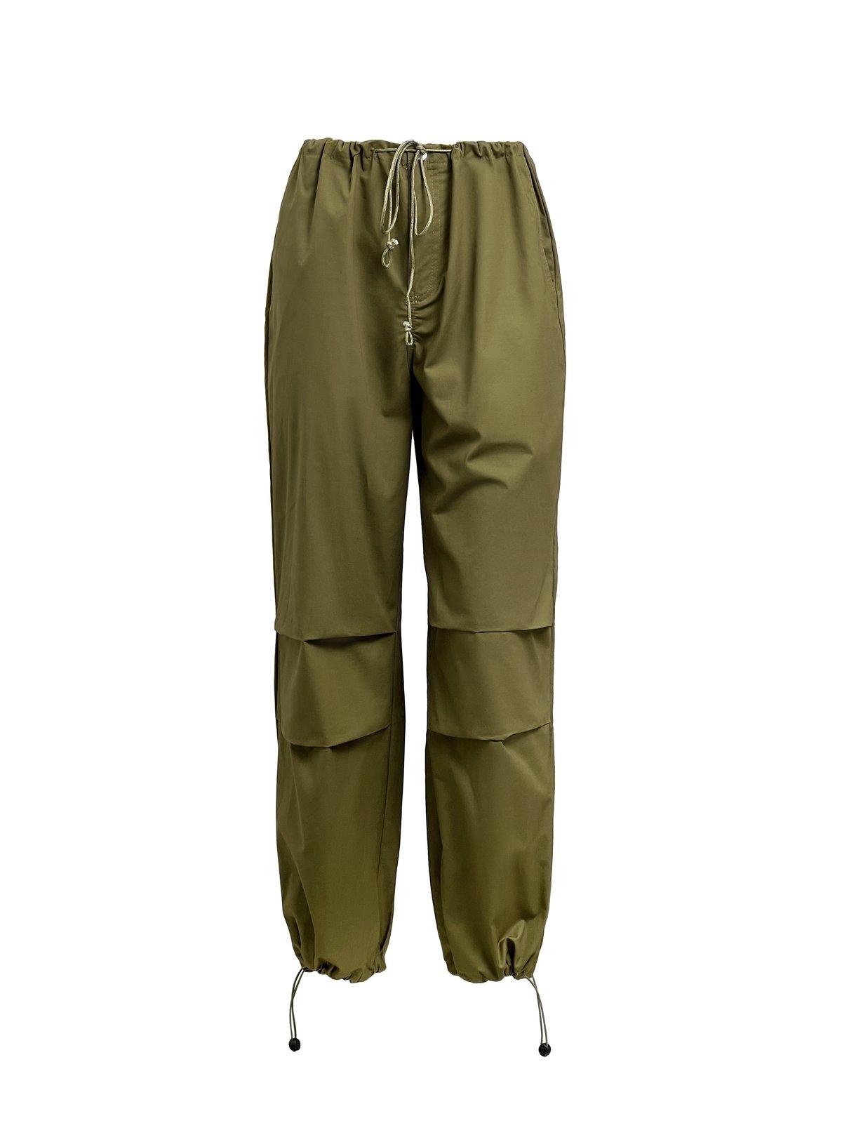 Size Friendly Low Waist Parachute Cargo Pants Product Image