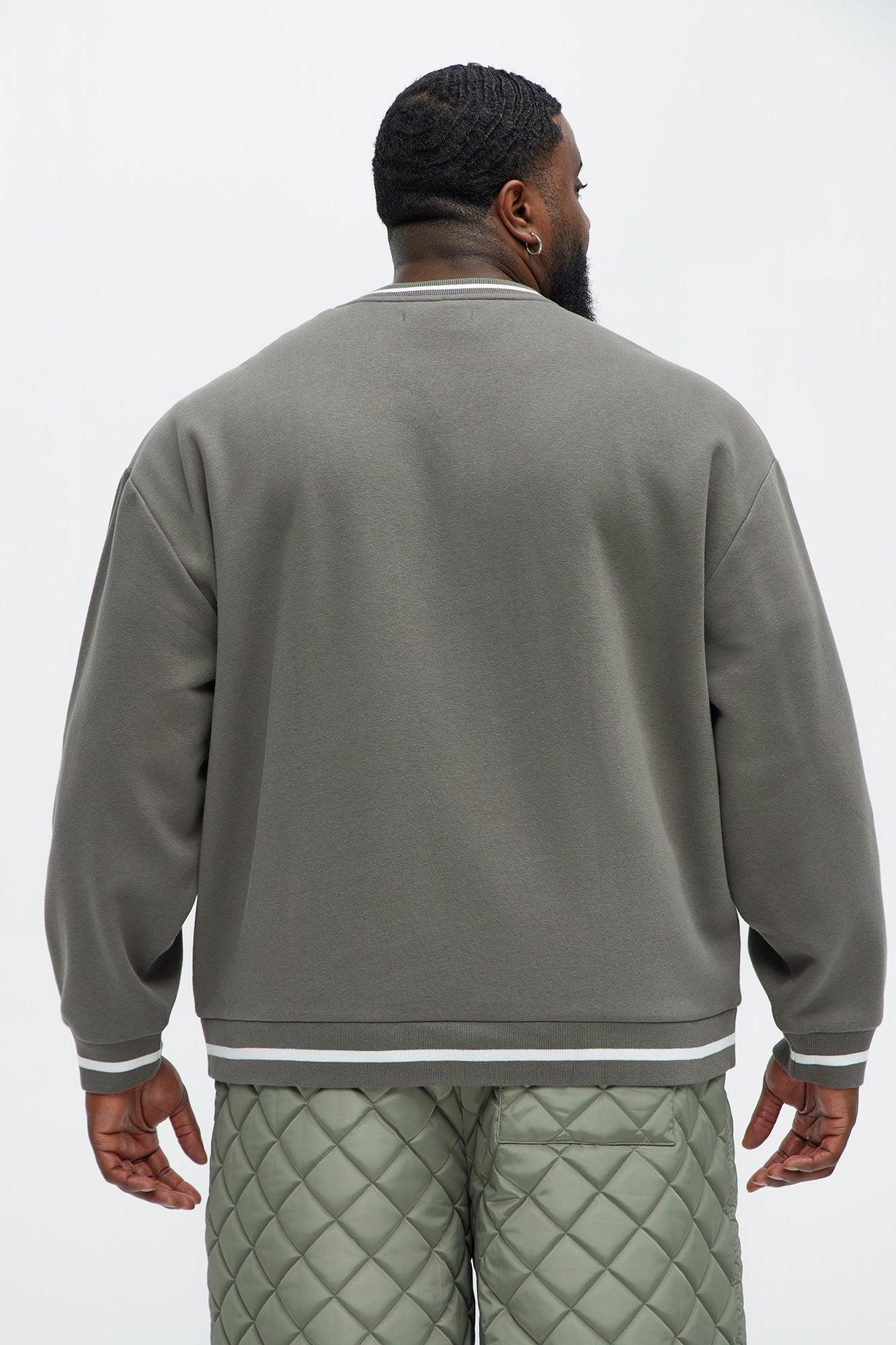 Tyson See The Signs V-Neck Sweatshirt - Grey Product Image