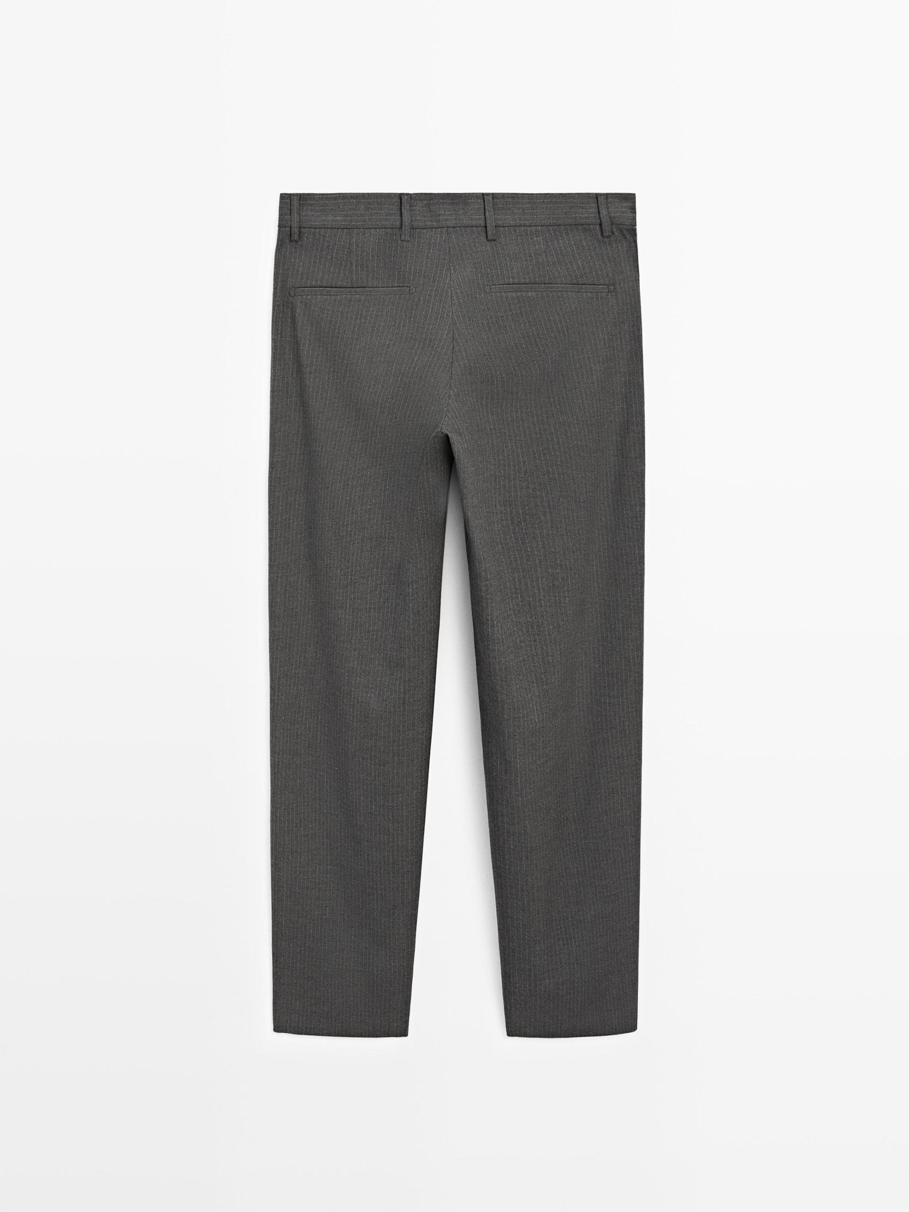 Relaxed fit pinstripe trousers Product Image