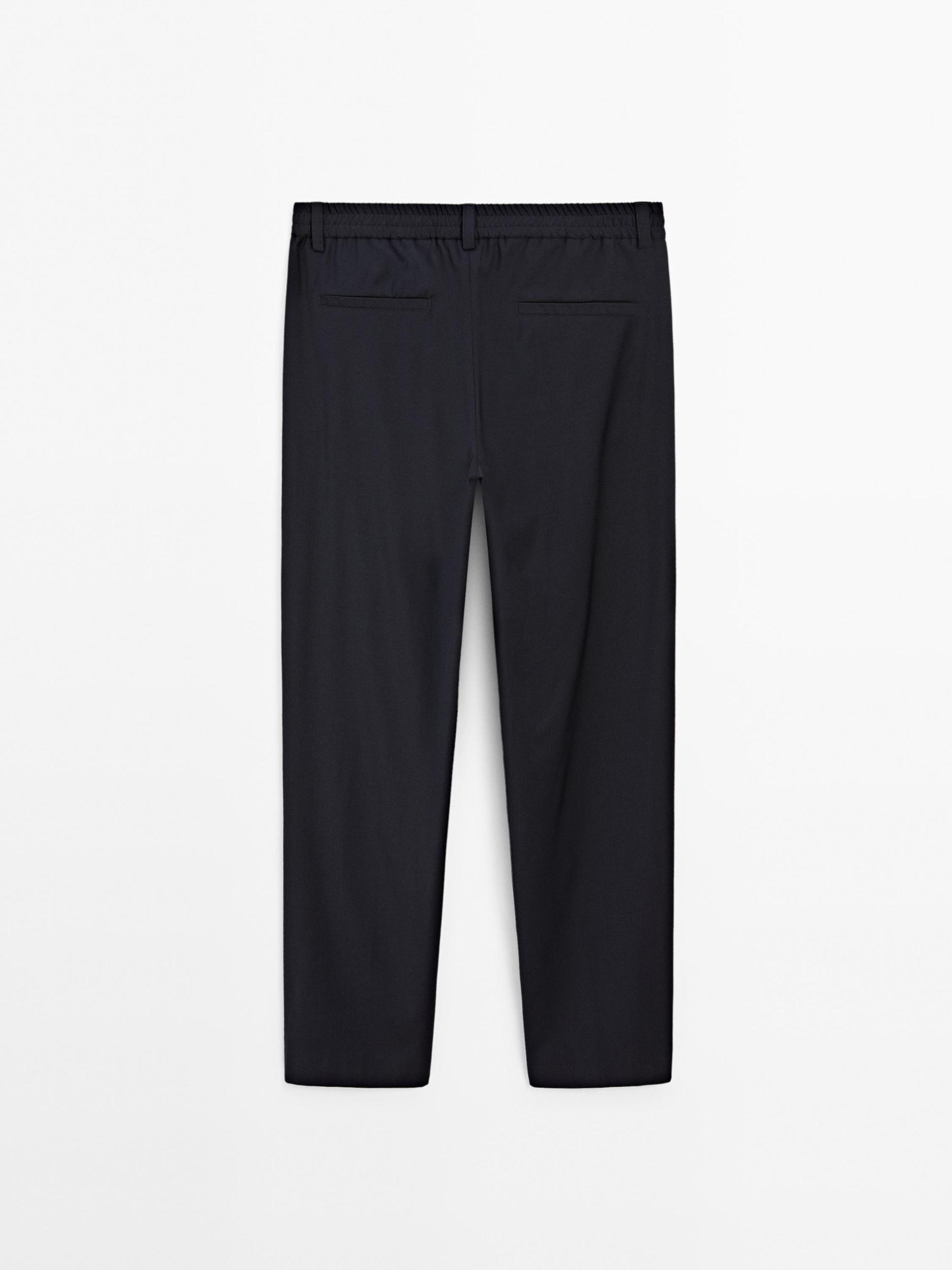 Wool blend jogger fit trousers Product Image