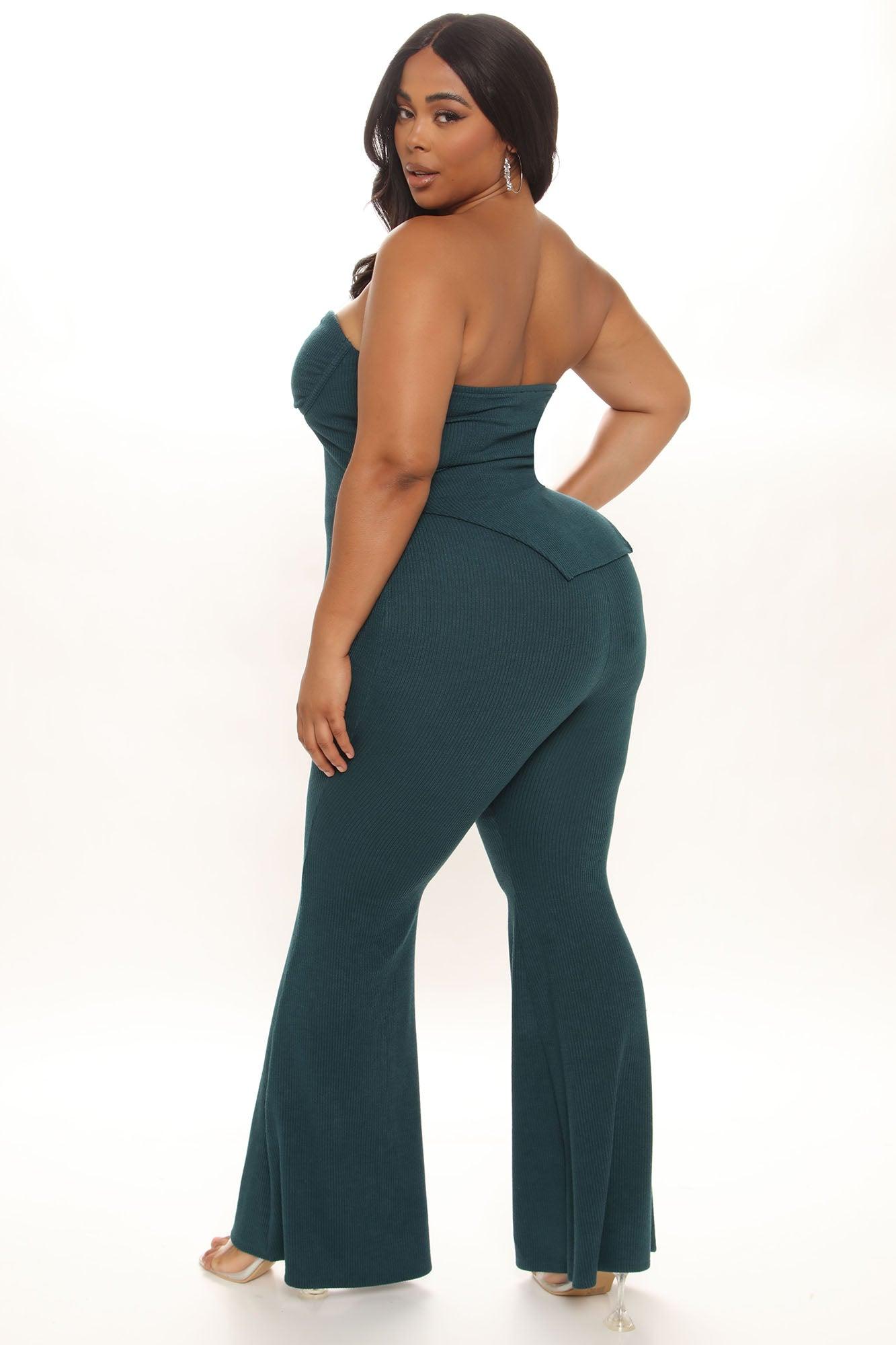 Call My Name Ribbed Pant Set - Hunter Product Image