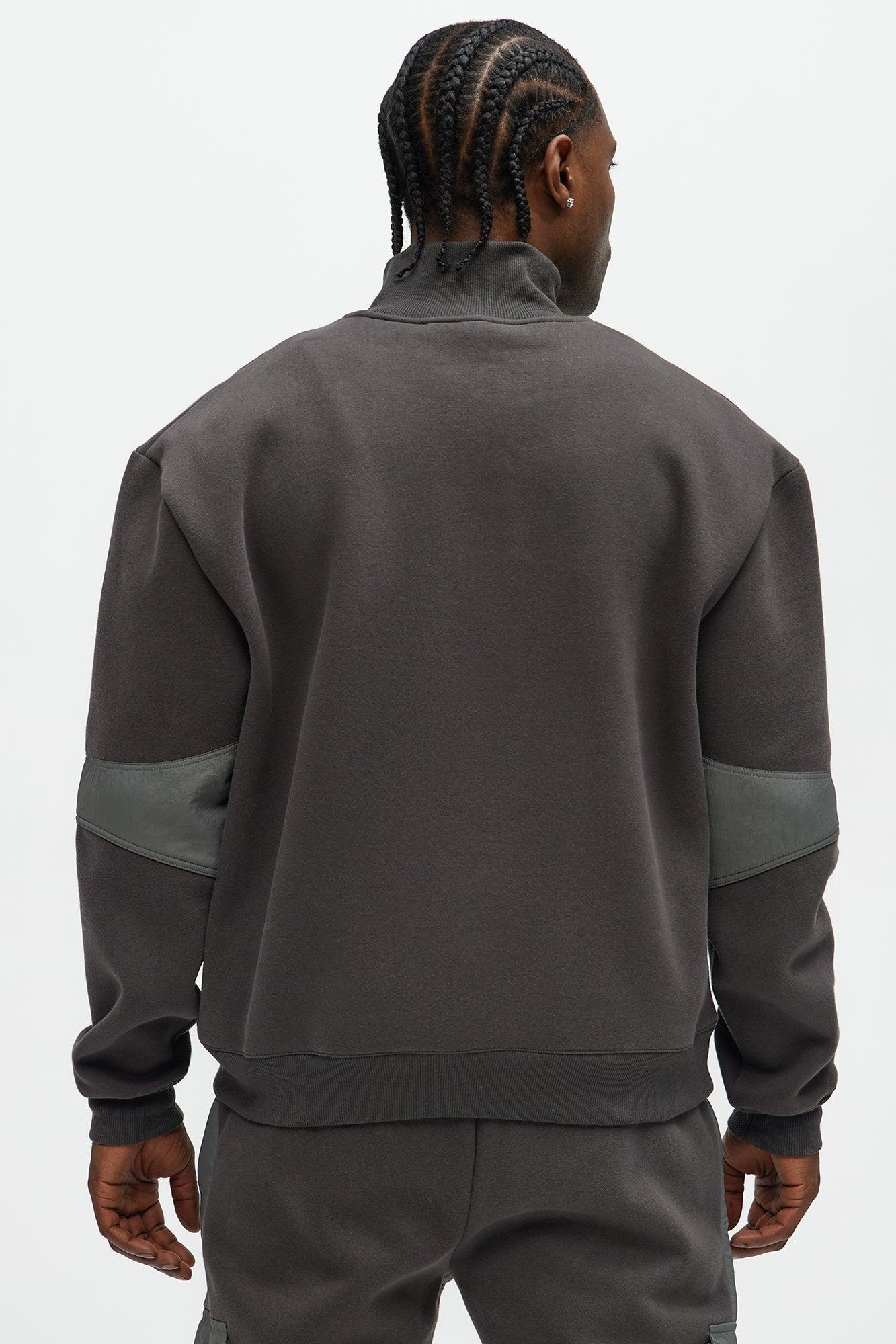 Low Key Quarter Zip Sweatshirt - Brown Product Image