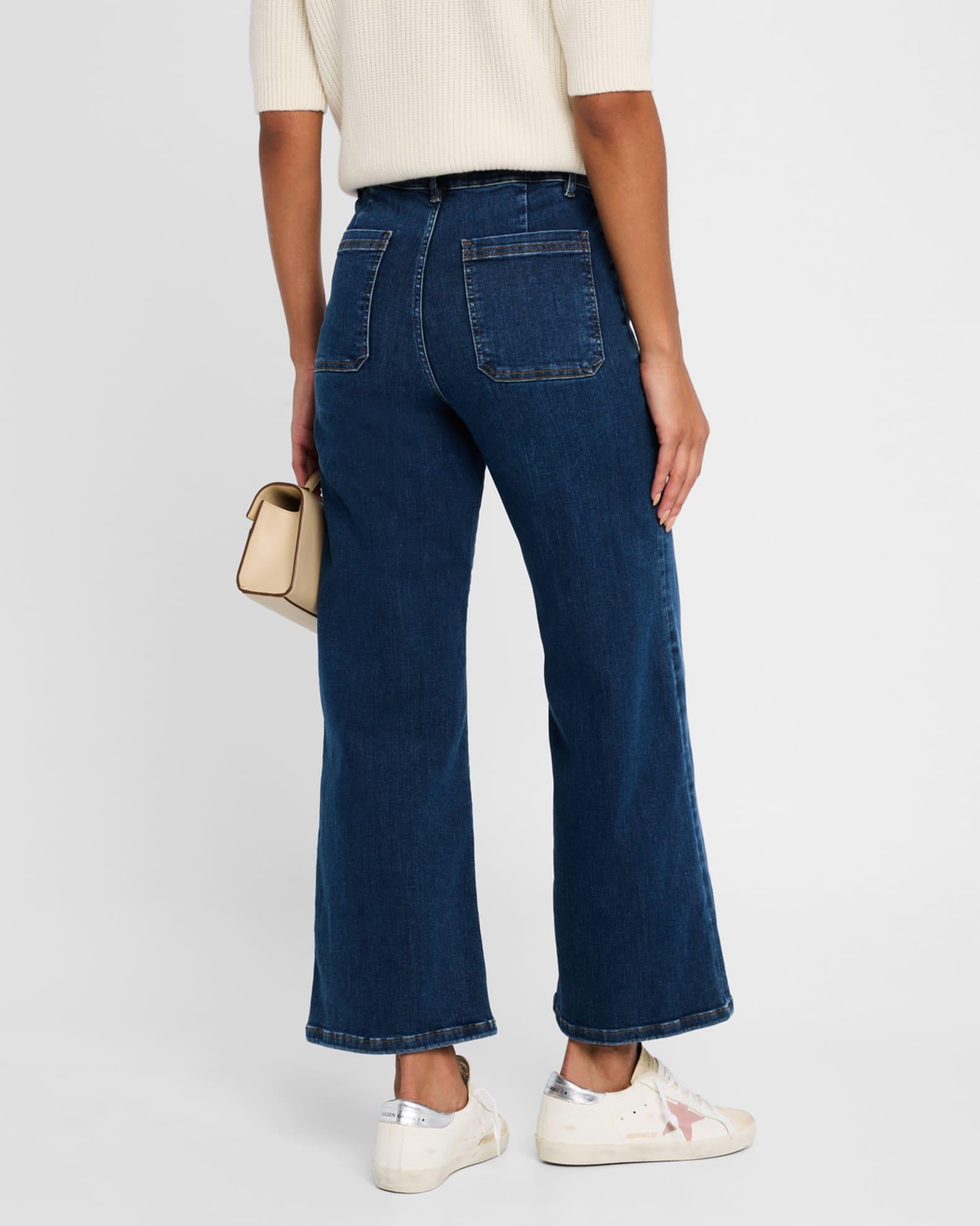 Le Slim Palazzo Jeans with Bardot Pockets Product Image