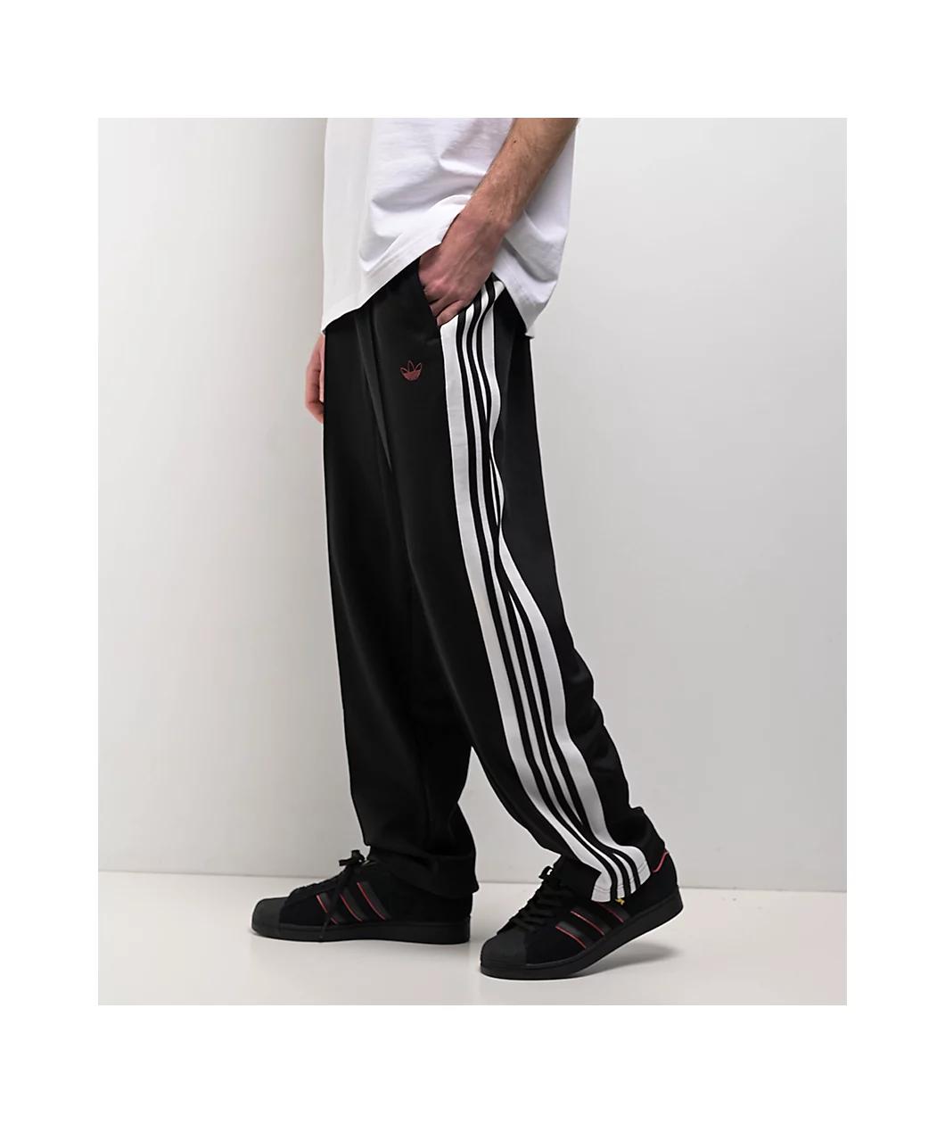 adidas Originals Tyshawn Black & Crystal White Track Pants Product Image