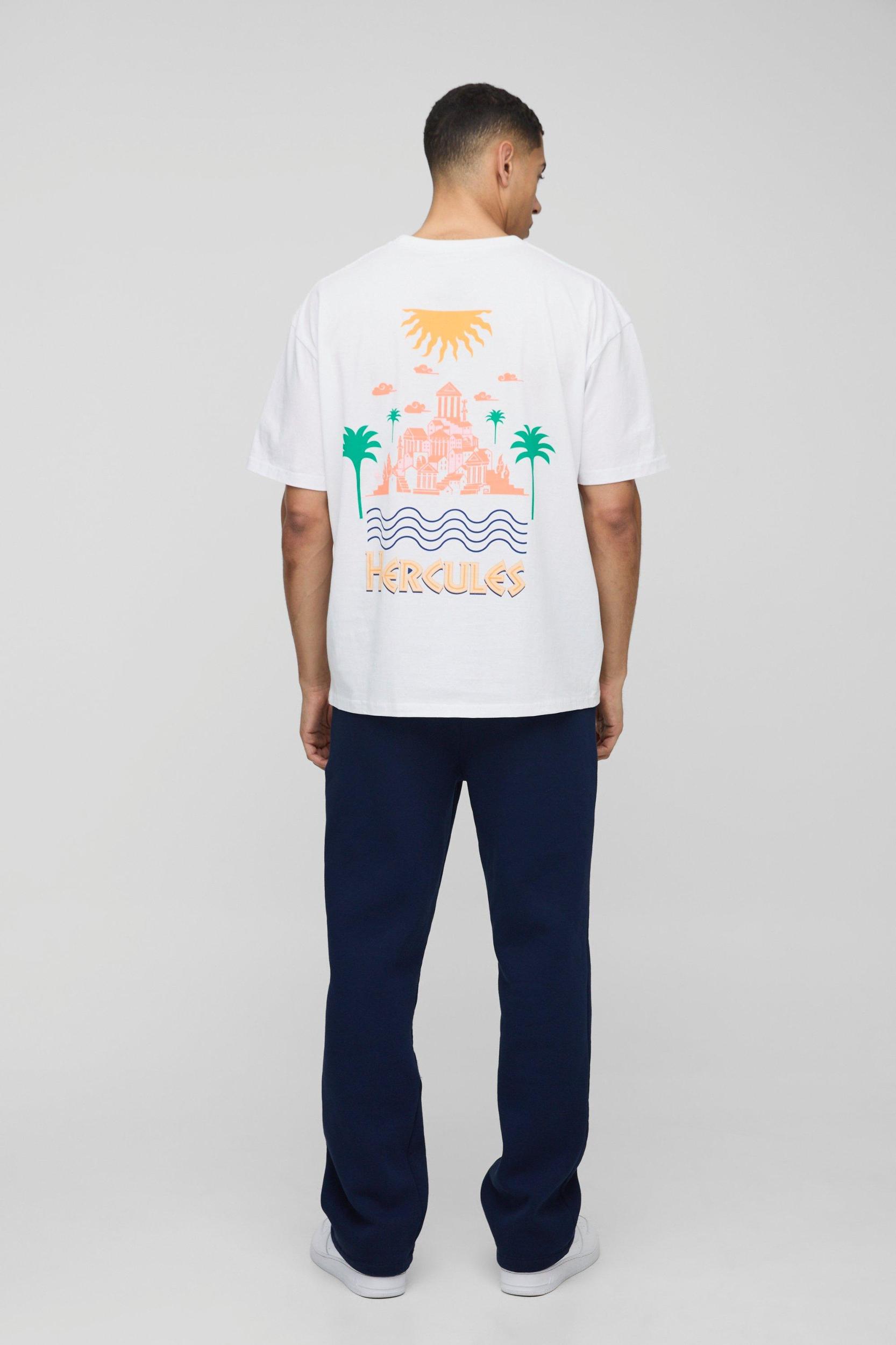 Oversized Disney Hercules License T-Shirt | boohooMAN USA Product Image