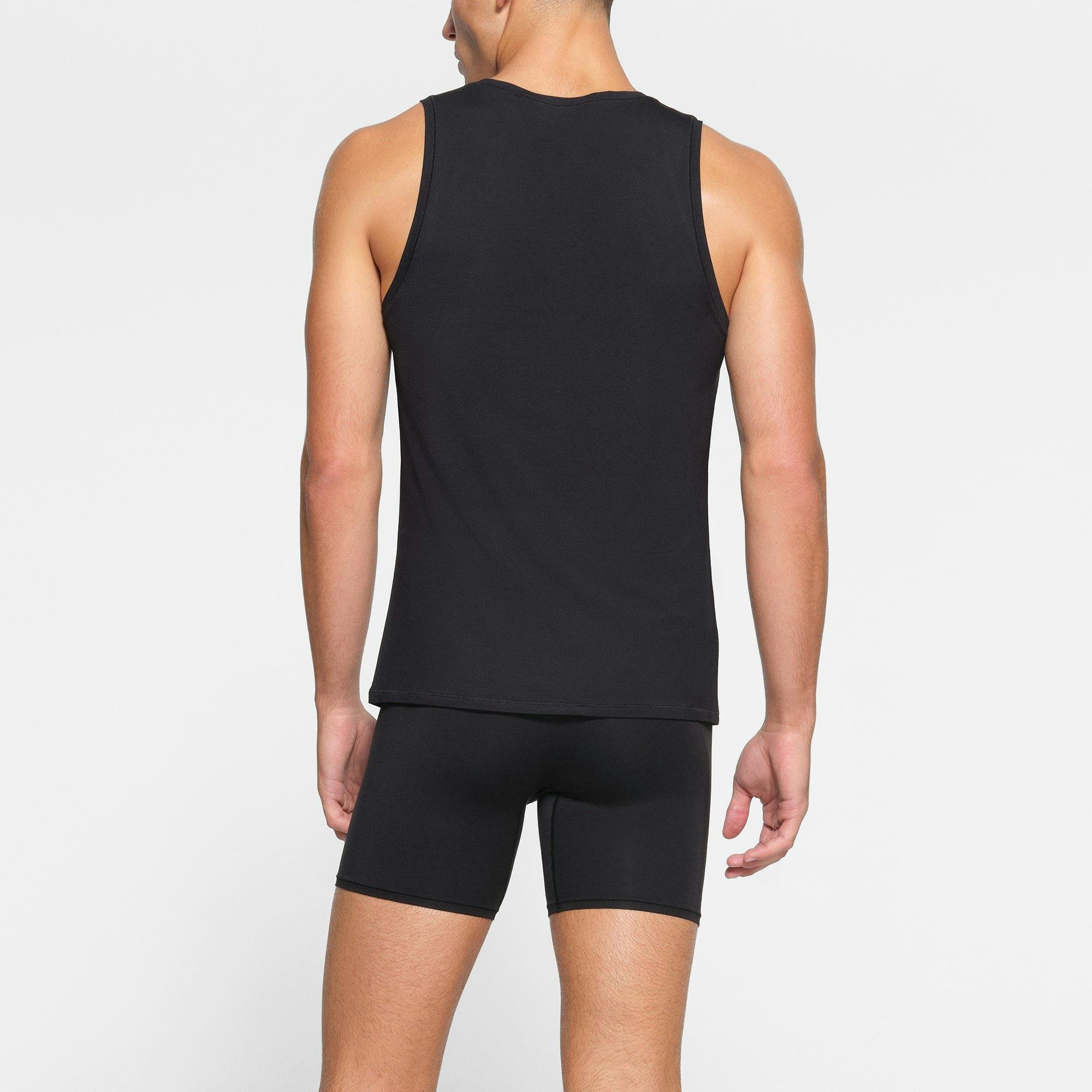 SKIMS STRETCH MENS TANK 3-PACK | OBSIDIAN Product Image