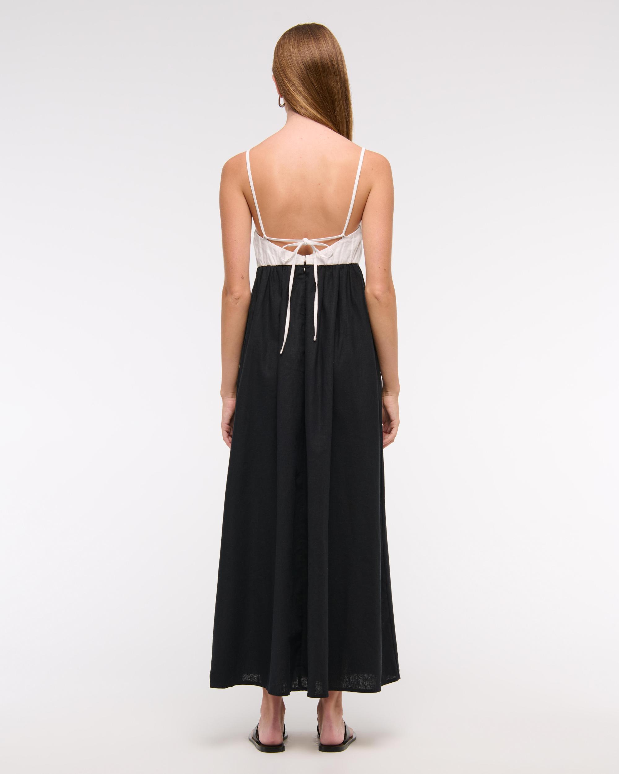 Tie-Back Babydoll Maxi Dress Product Image