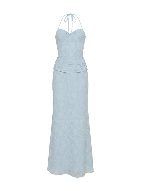 Love from Portofino Corset Maxi Dress Blue Product Image