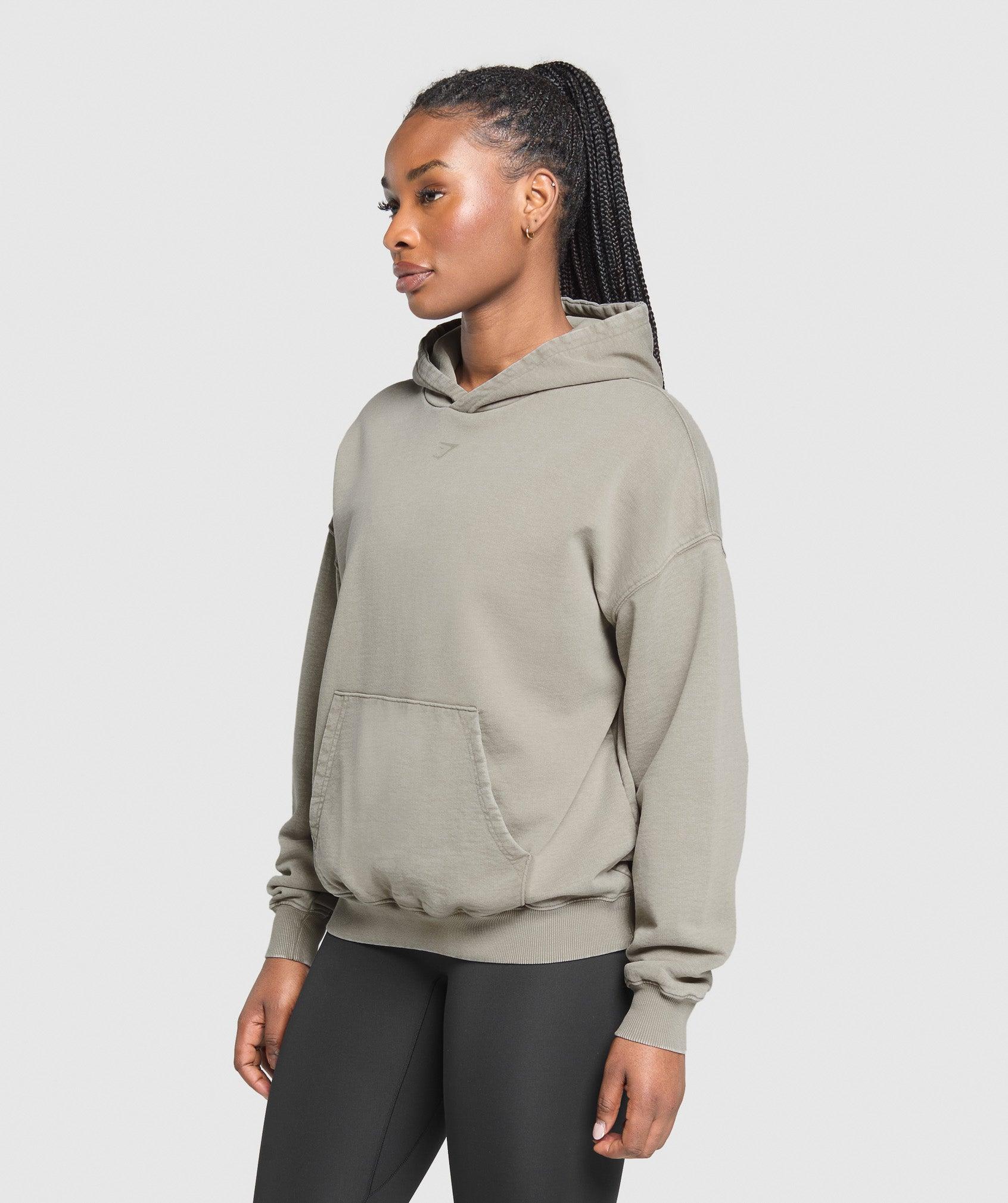 Gymshark GSLC Graphic Oversized Hoodie - Linen Brown Female Product Image