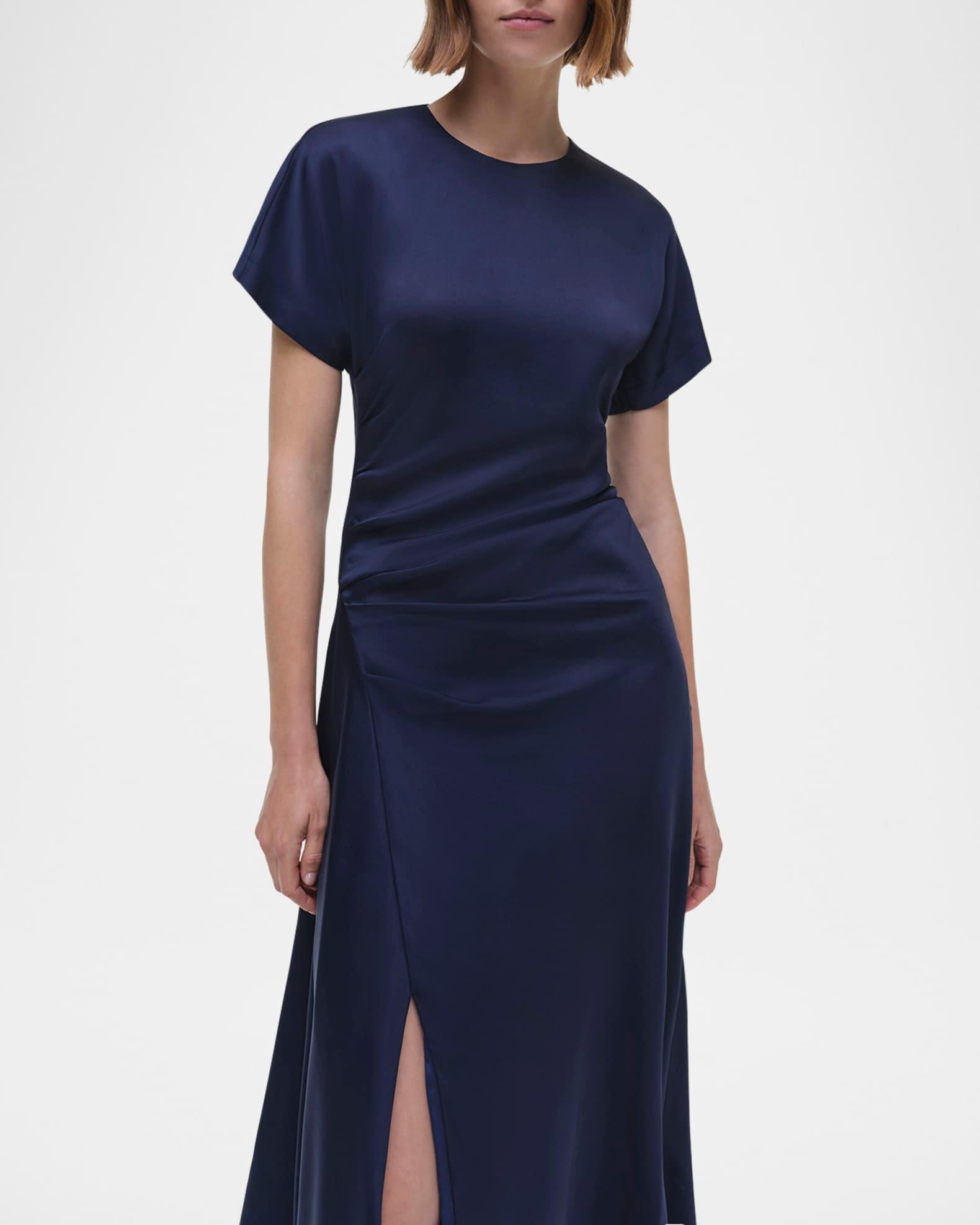 Marabella Draped Short-Sleeve Midi Dress Product Image