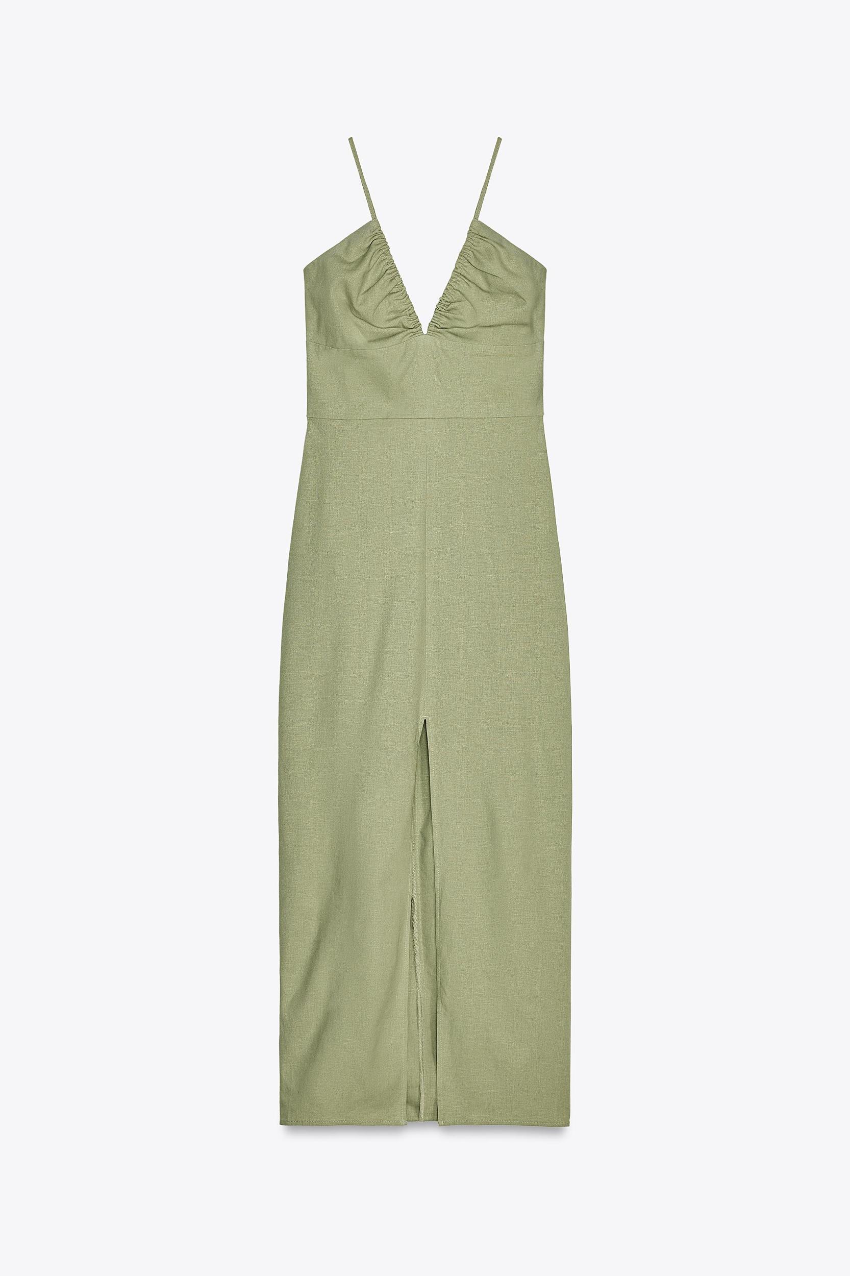 LINEN MIDI DRESS Product Image