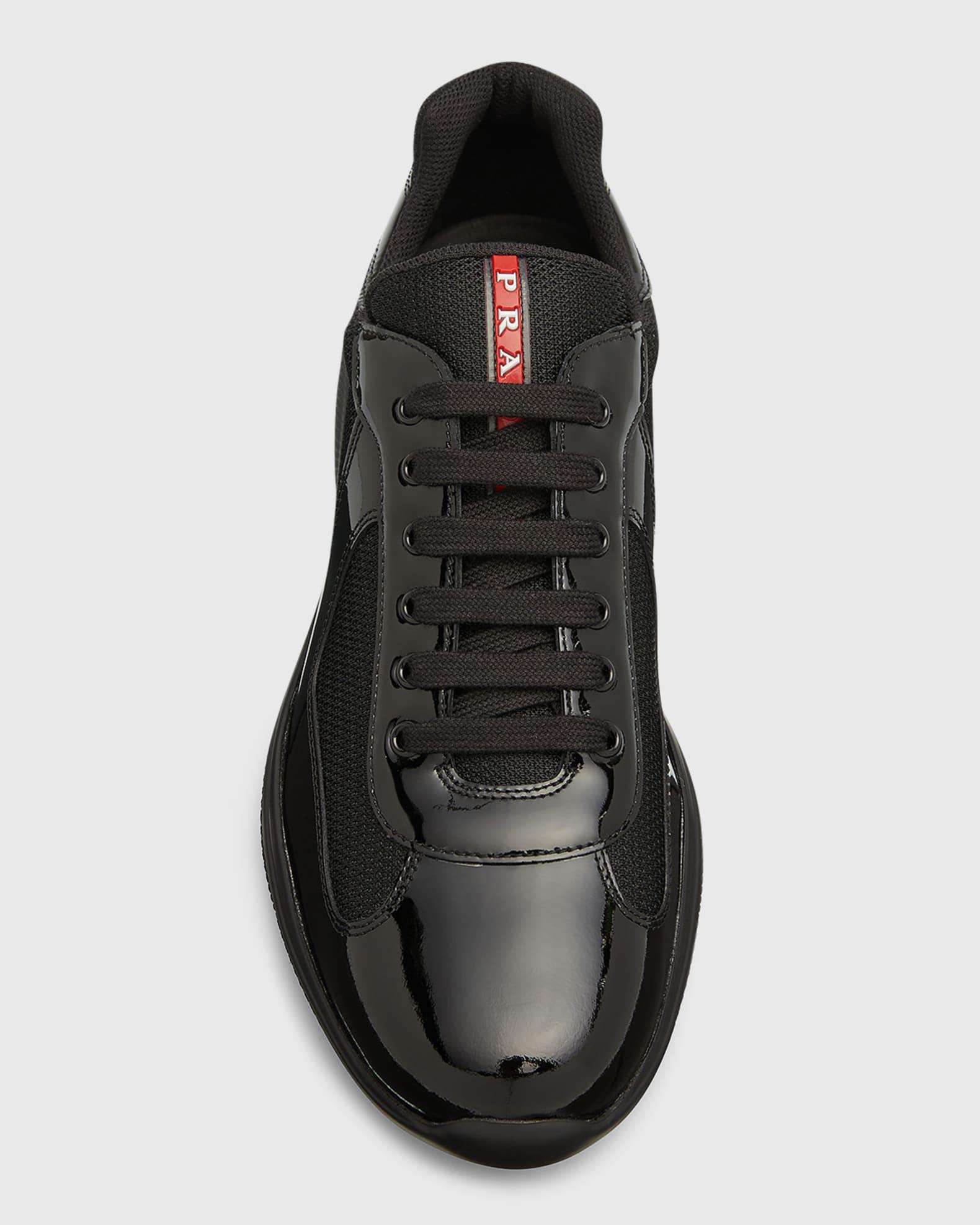 Men's America's Cup Patent Leather Patchwork Sneakers Product Image