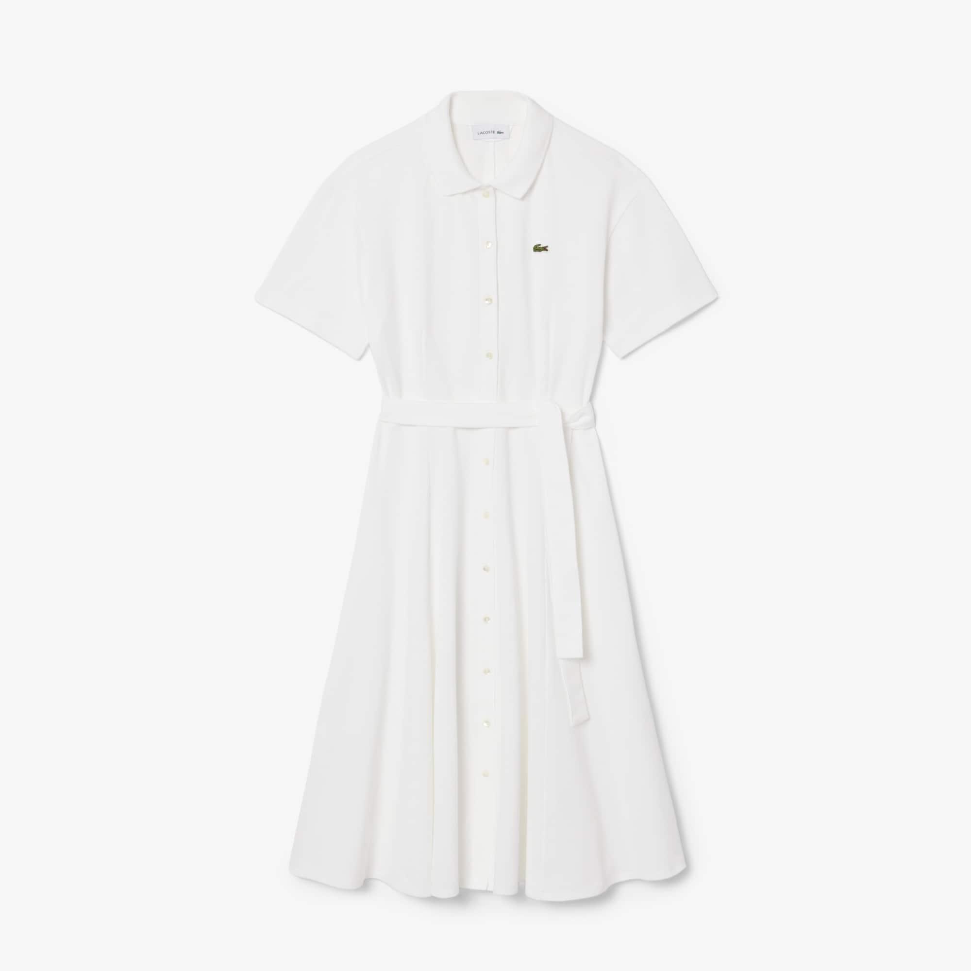 Women's Flared Mini-Piqué Polo Dress Product Image