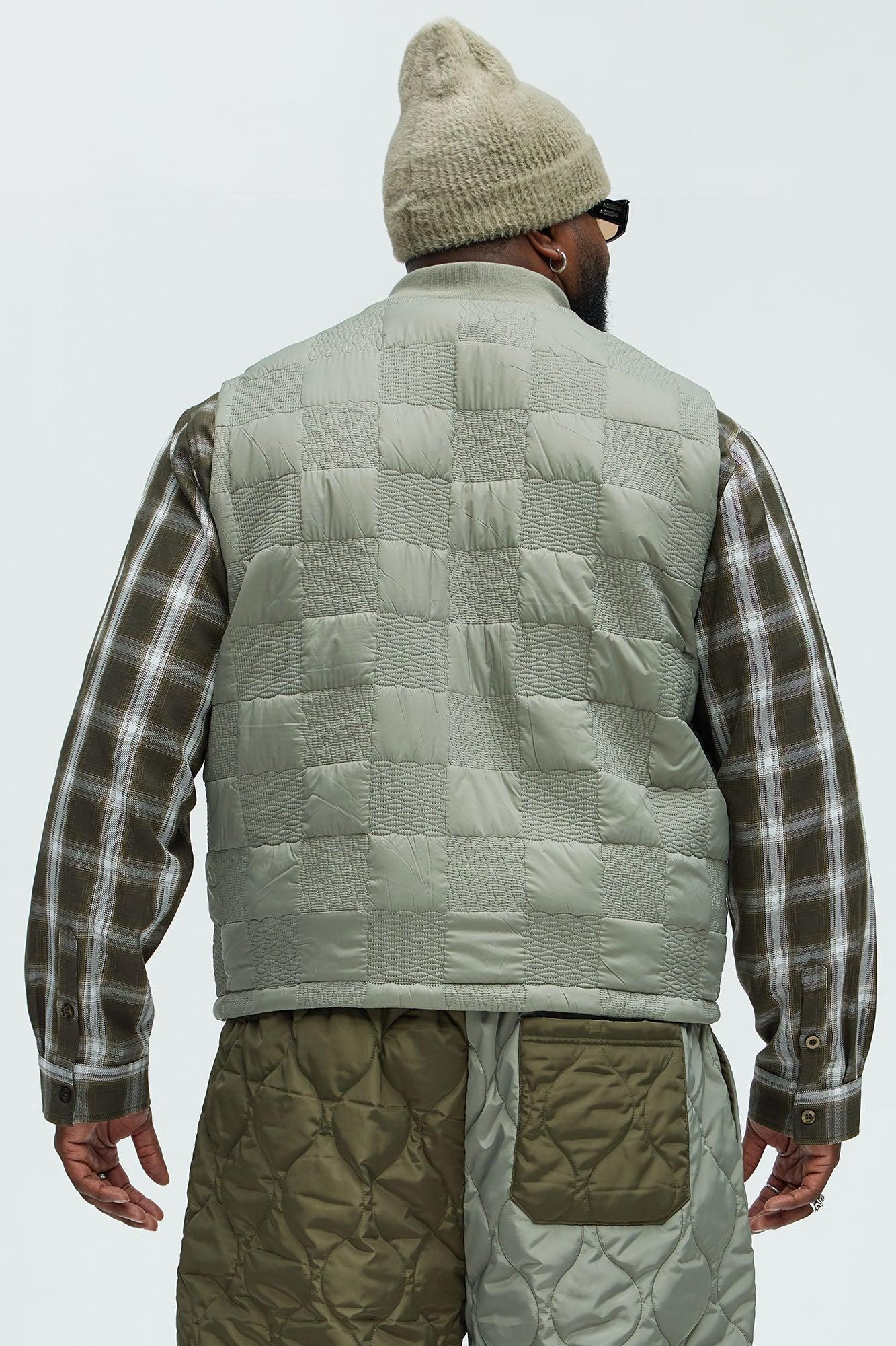 Easton Quilted Vest - Olive Product Image