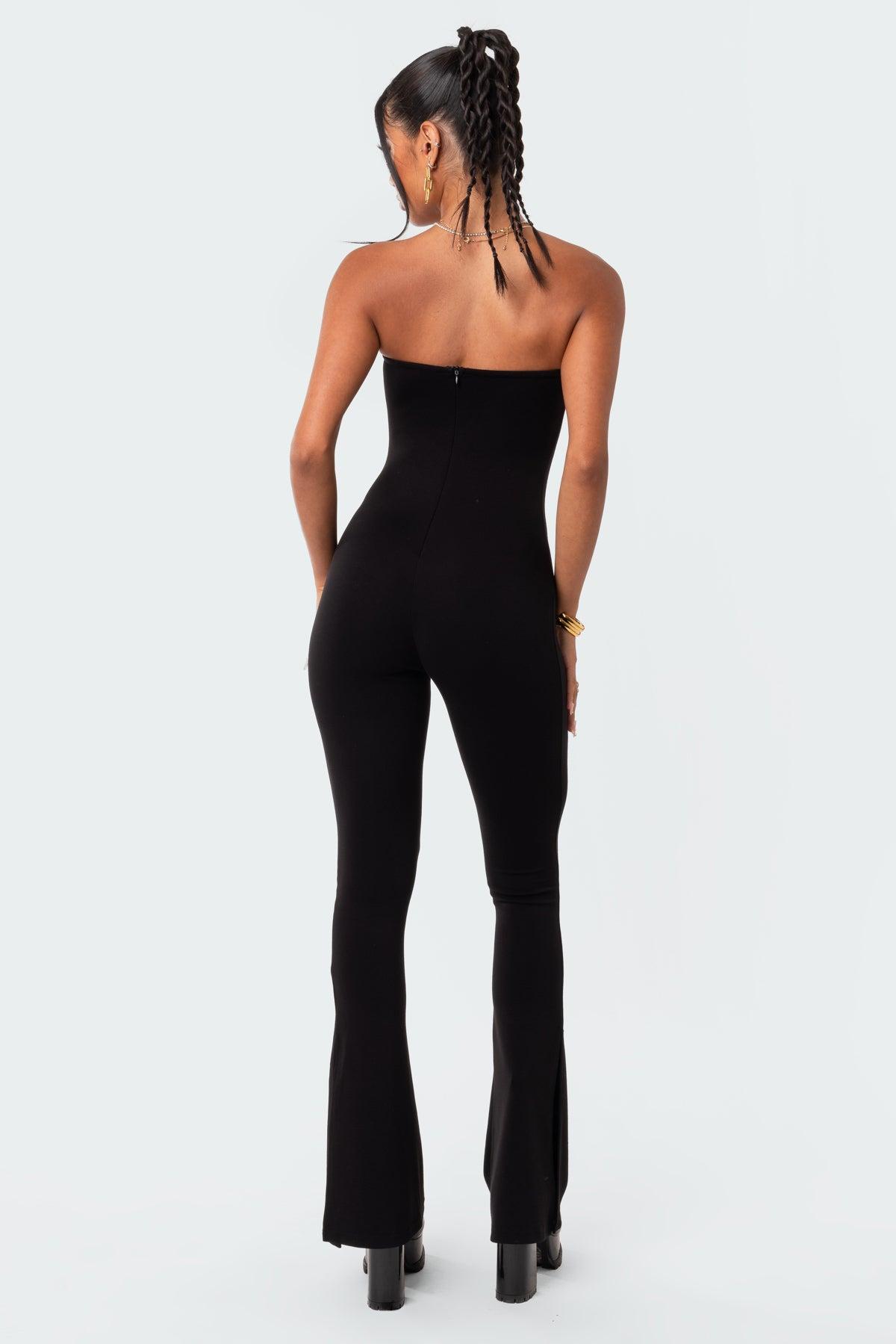 Melina Side Slits Flared Jumpsuit Product Image
