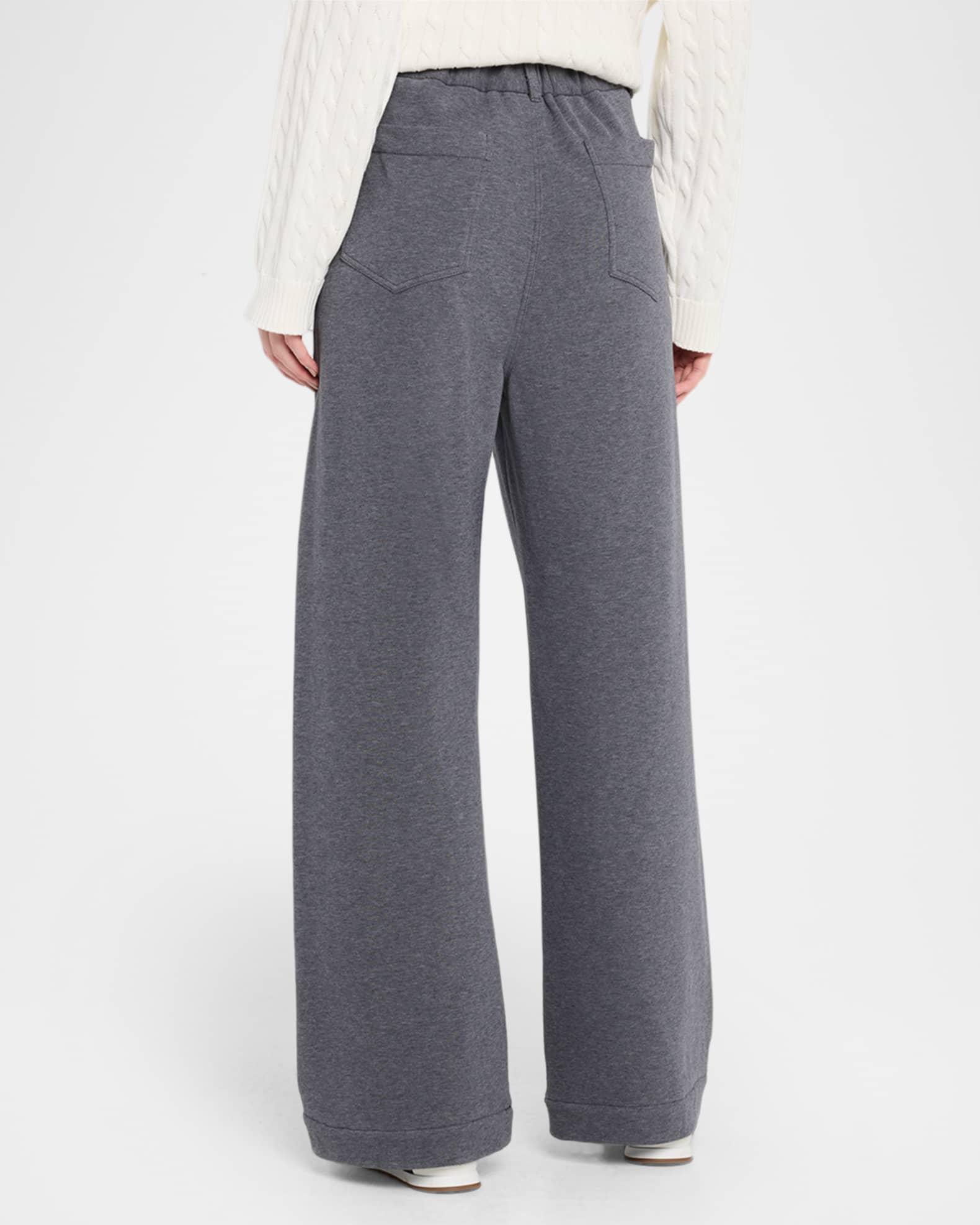 Wide-Leg Knit Trousers Product Image
