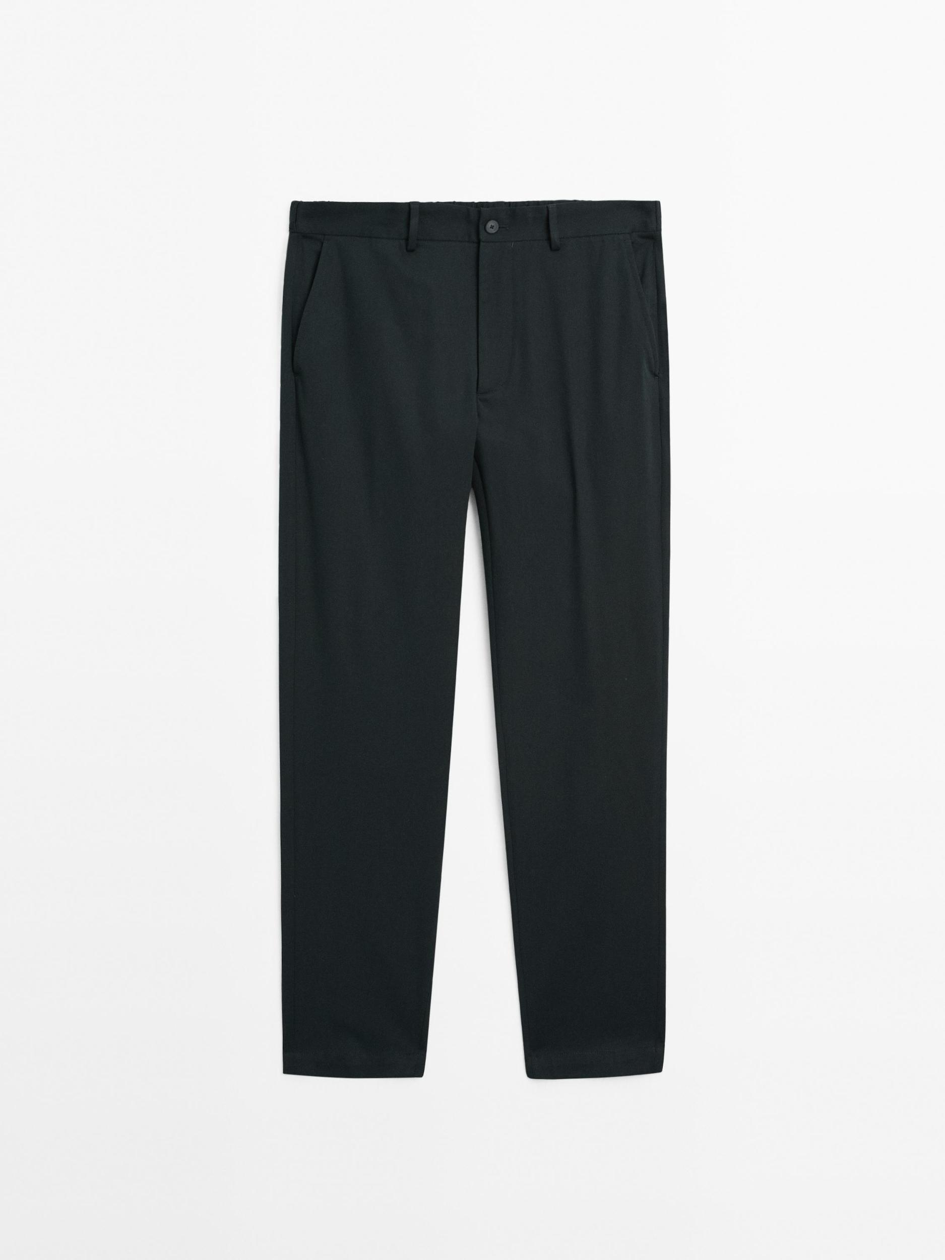 Cotton blend semi joggers Product Image