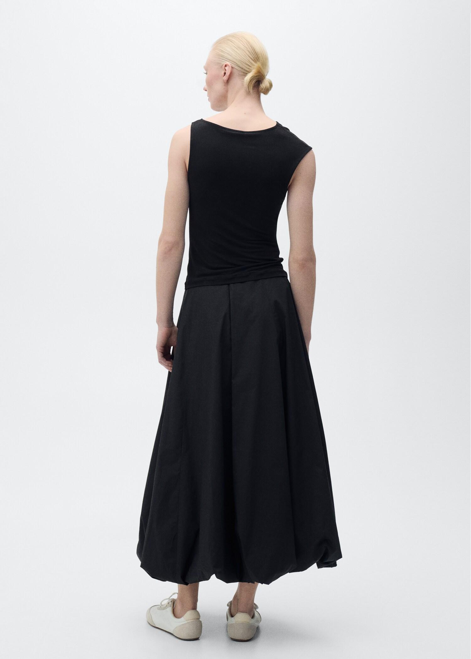 Asymmetrical top with metallic appliqué - Women | MANGO USA Product Image