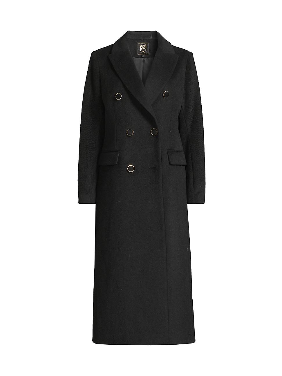 Womens Wool-Blend Double-Breasted Coat Product Image