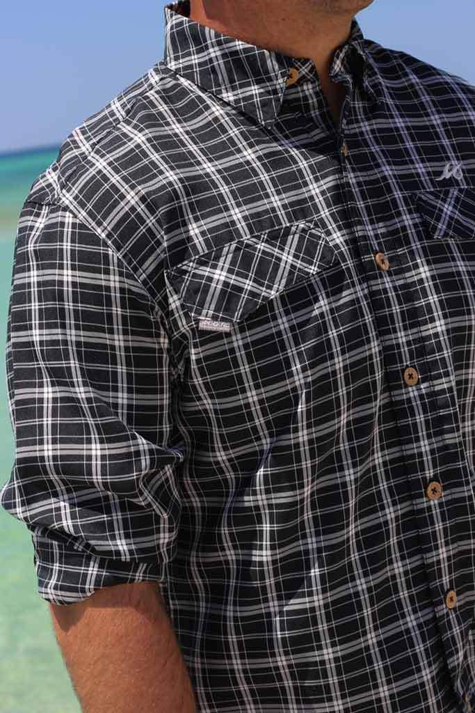 Mojo Sportswear Company Coastal Plaid Short Sleeve Men's Fishing Shirt Product Image