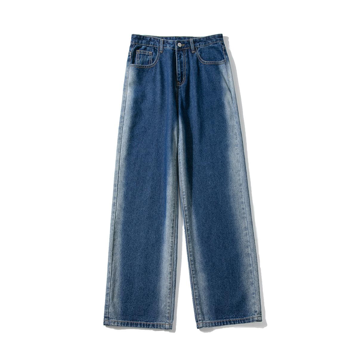 Men's Gradient Trendy Wide-Leg Jeans Product Image