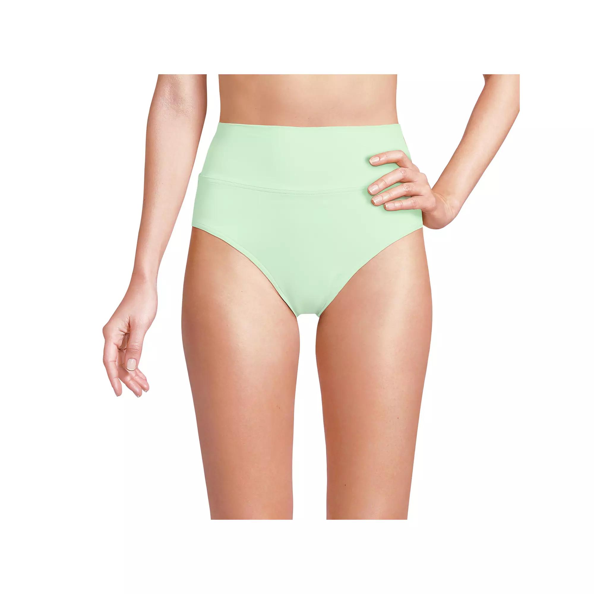 Women's Lands' End Chlorine Resistant Fold Over High Waisted Bikini Bottoms,  Product Image