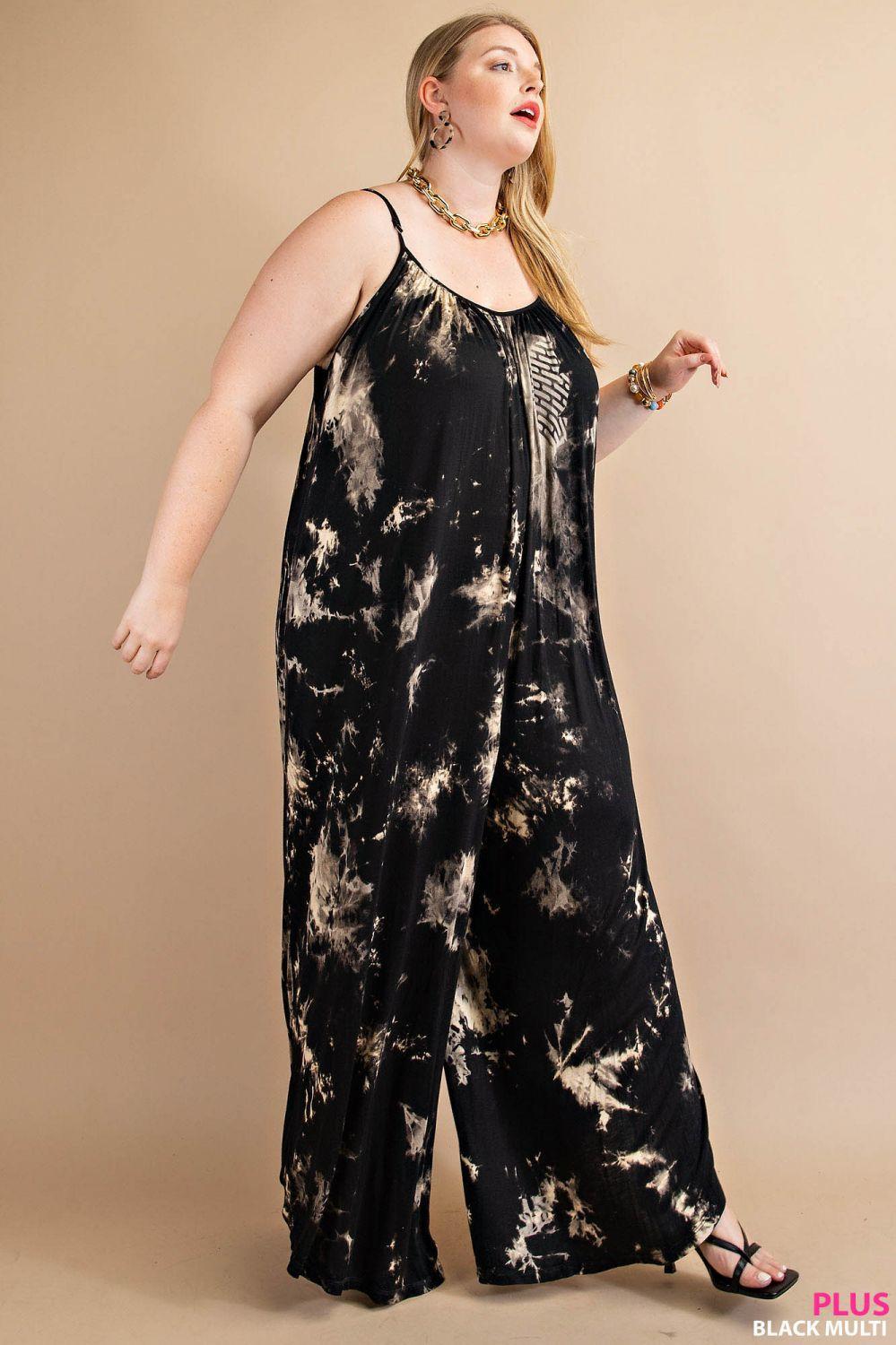 Louisa Tie Dye Harem Jumpsuit - Plus Only! Product Image