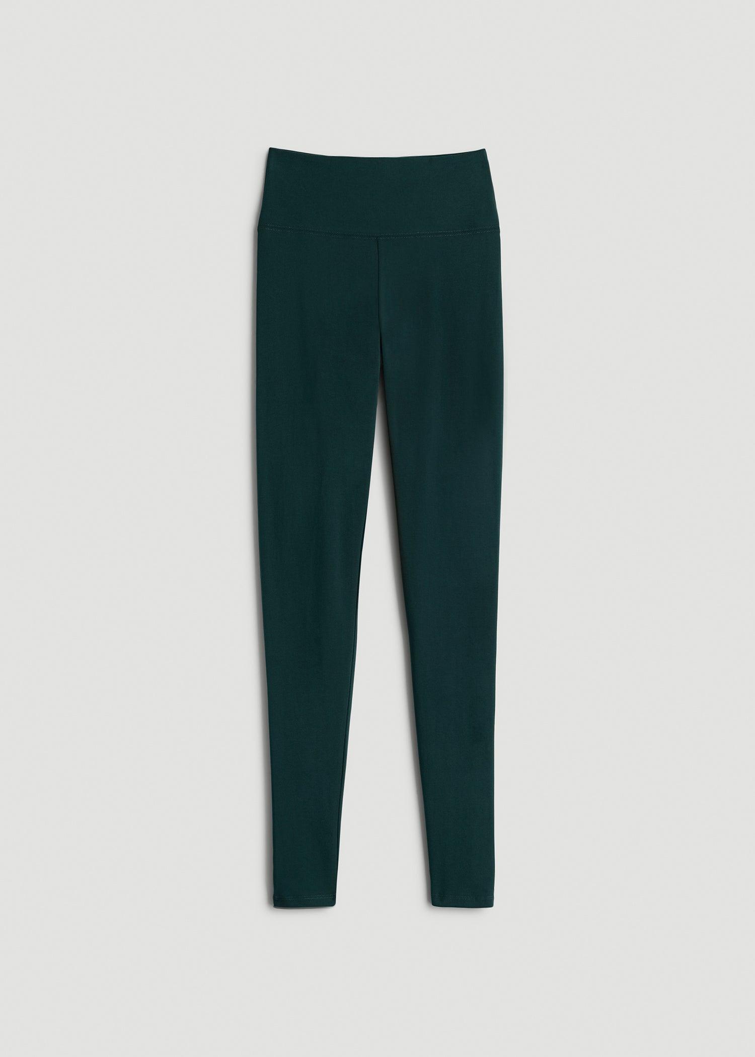 Cotton Leggings for Tall Women in Emerald Female Product Image