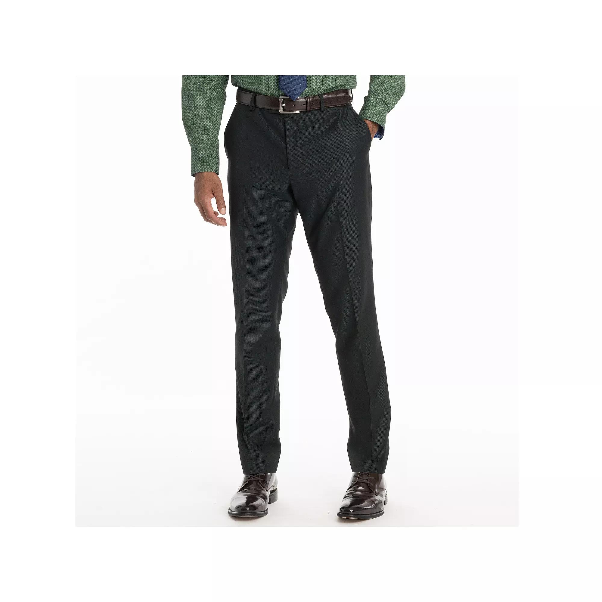 Mens Nick Graham Bowery Slim Fit Suit Pants Green Birdseye Product Image