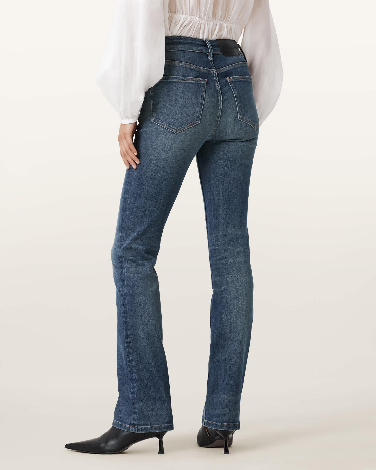 Haldan Denim Bootcut Jeans Washed Indigo | ALLSAINTS US Product Image