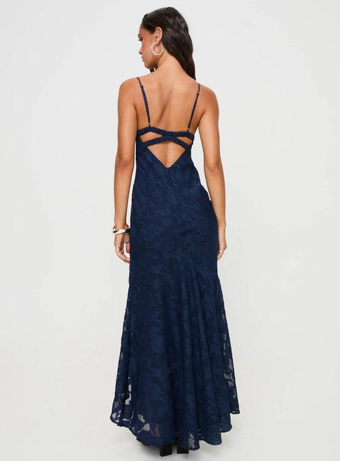 Cyrene Maxi Dress Navy Product Image