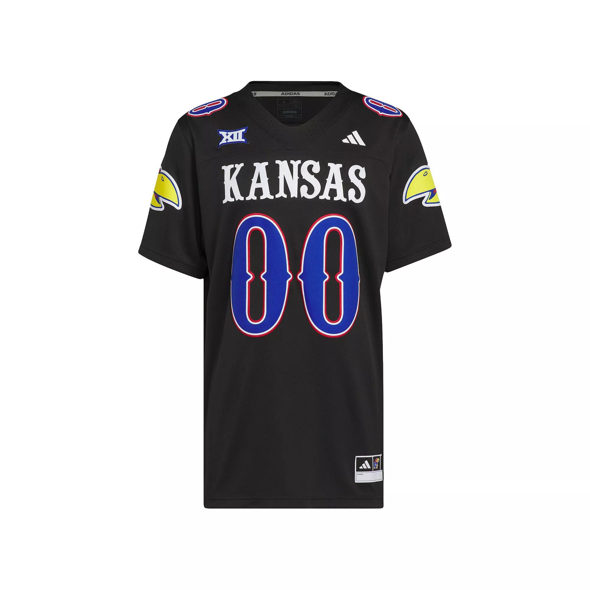 Men's adidas #00 Black Kansas Jayhawks Alternate Premier Jersey,  Product Image