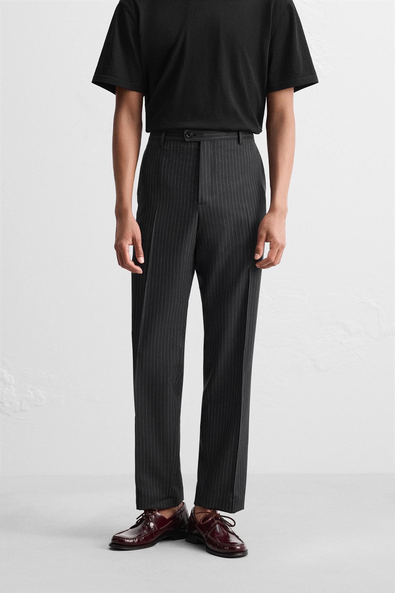 PINSTRIPE SUIT PANTS Product Image