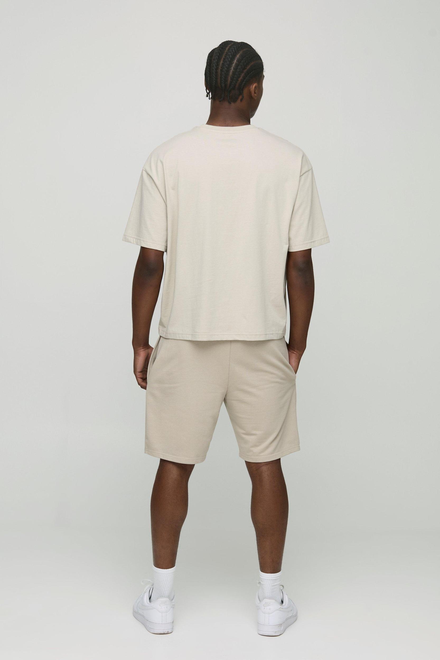 Basic Oversized Boxy Crew Neck T-shirt | boohooMAN USA Product Image