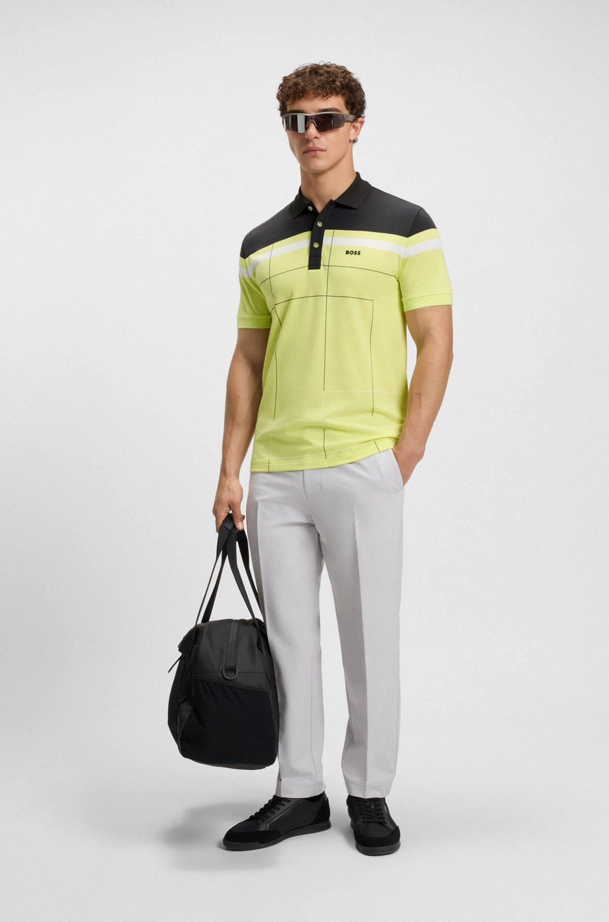 Slim-fit polo shirt in quick-dry stretch cotton Product Image