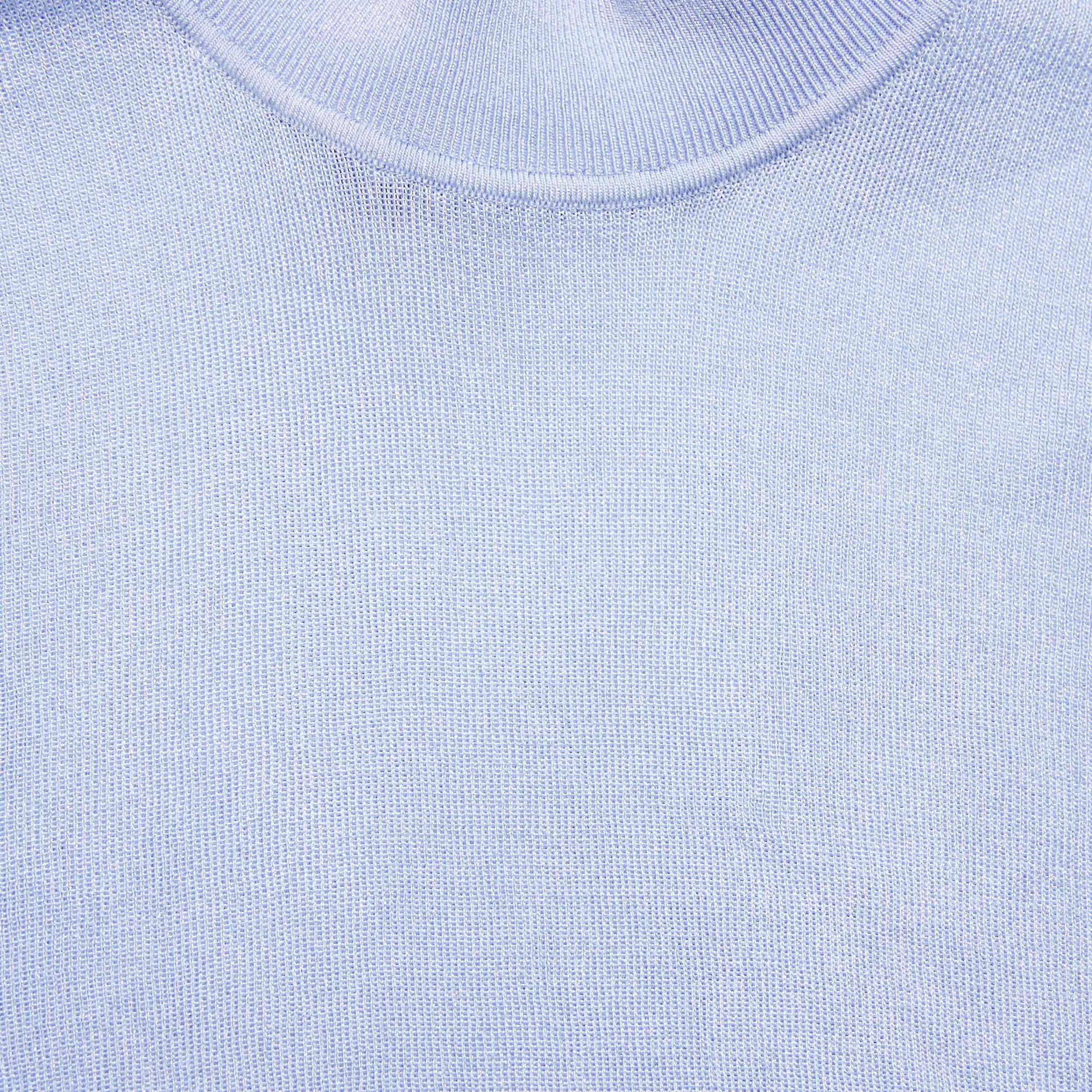 Blue Viscose Knit Midi Skirt Product Image