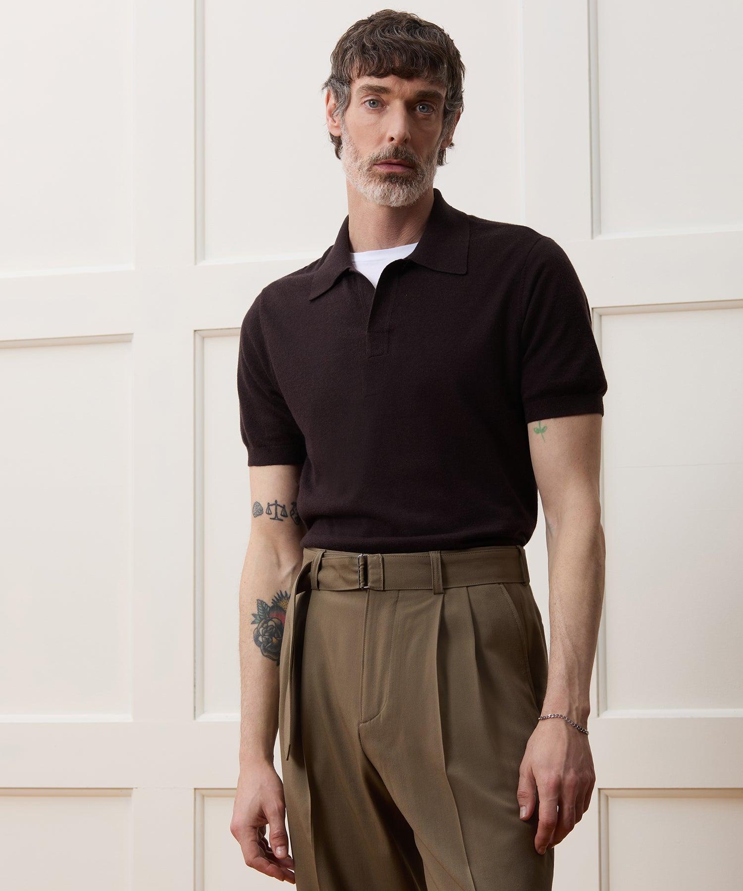 Silk-Cashmere Sweater Polo Product Image