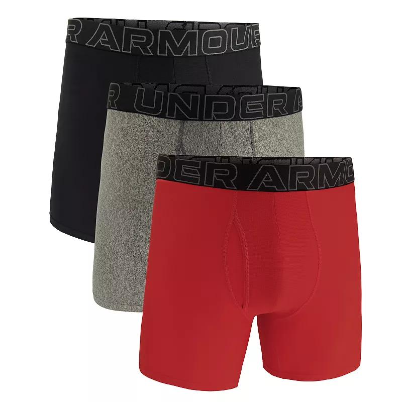 Men's Under Armour 3-pack Performance Tech 6-in. Boxer Briefs,  Product Image